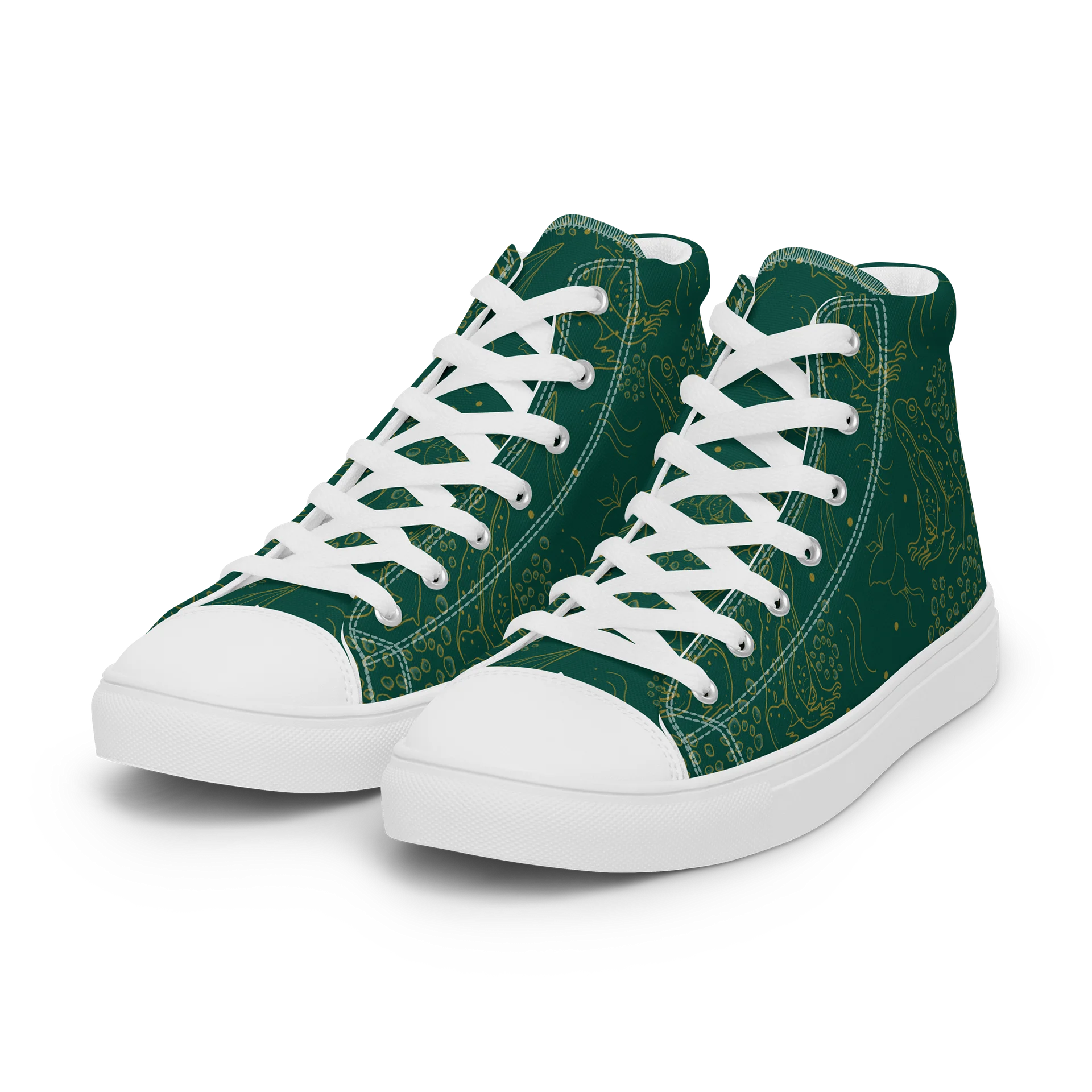 Fables in Gold Women’s High Top Canvas Shoes product image (4)