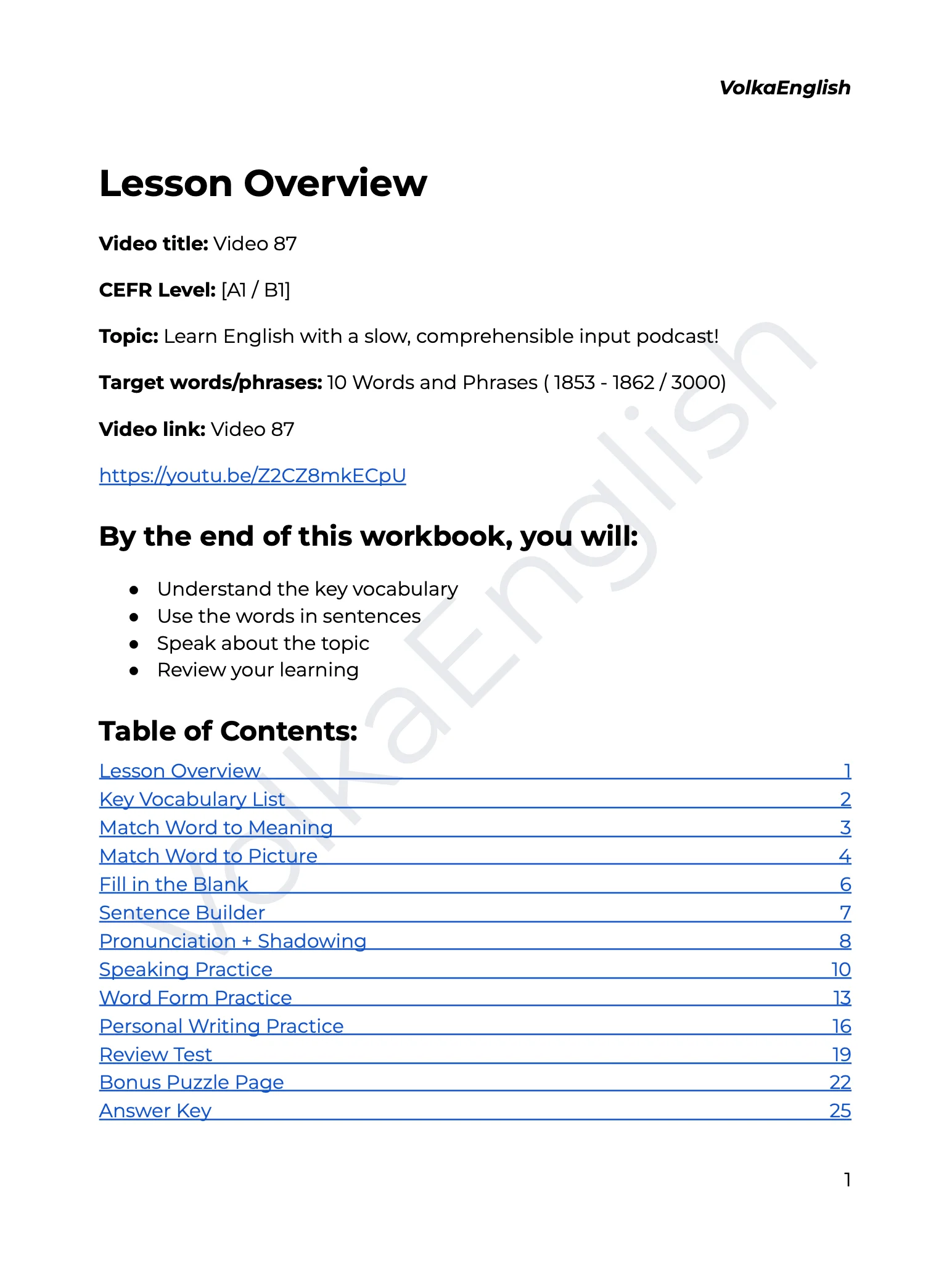 Video 87 Study Pack product image (2)