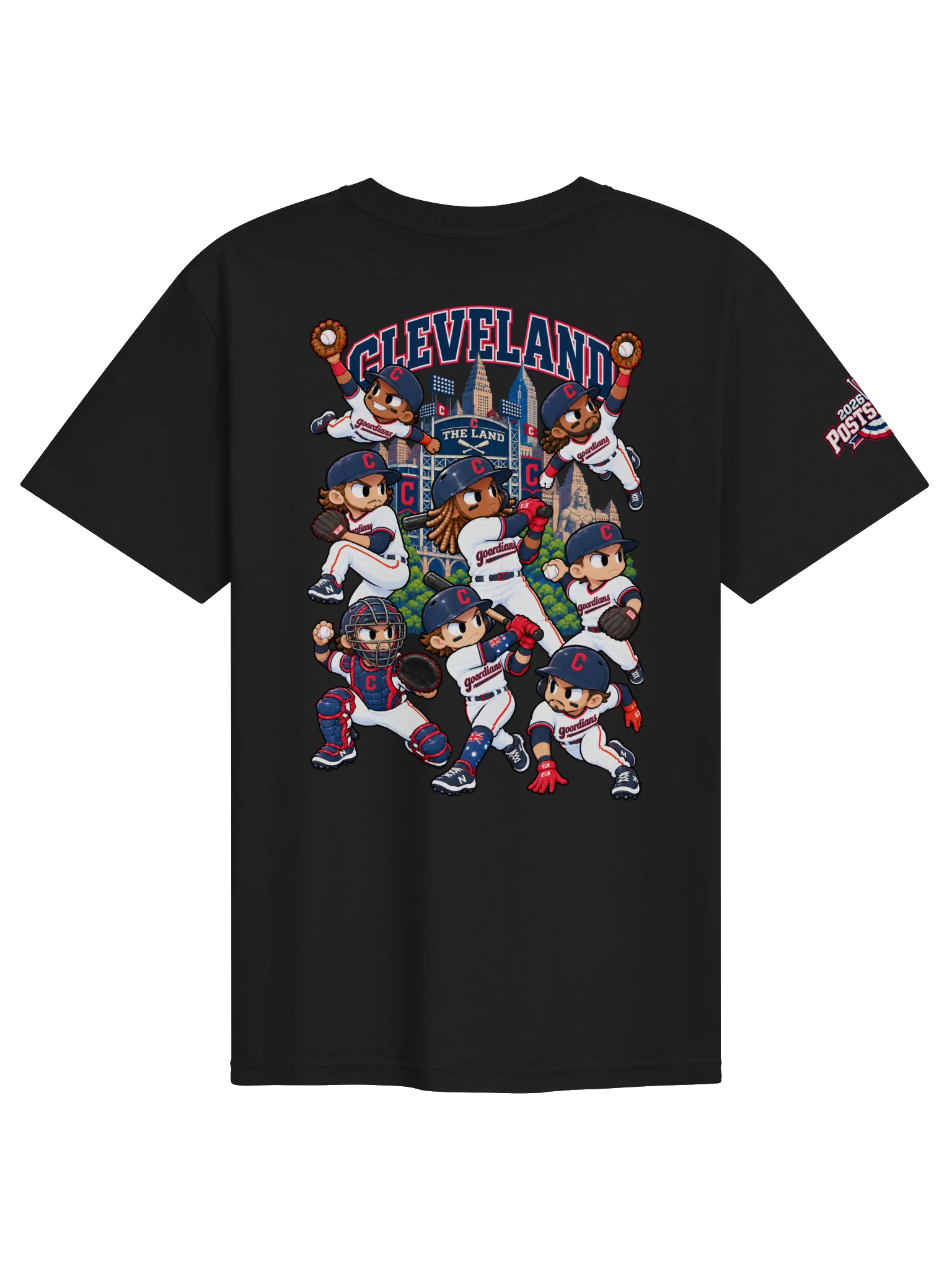 Cleveland Baseball 2026 "Postseason" Animated Player Back Print T-Shirt product image (2)
