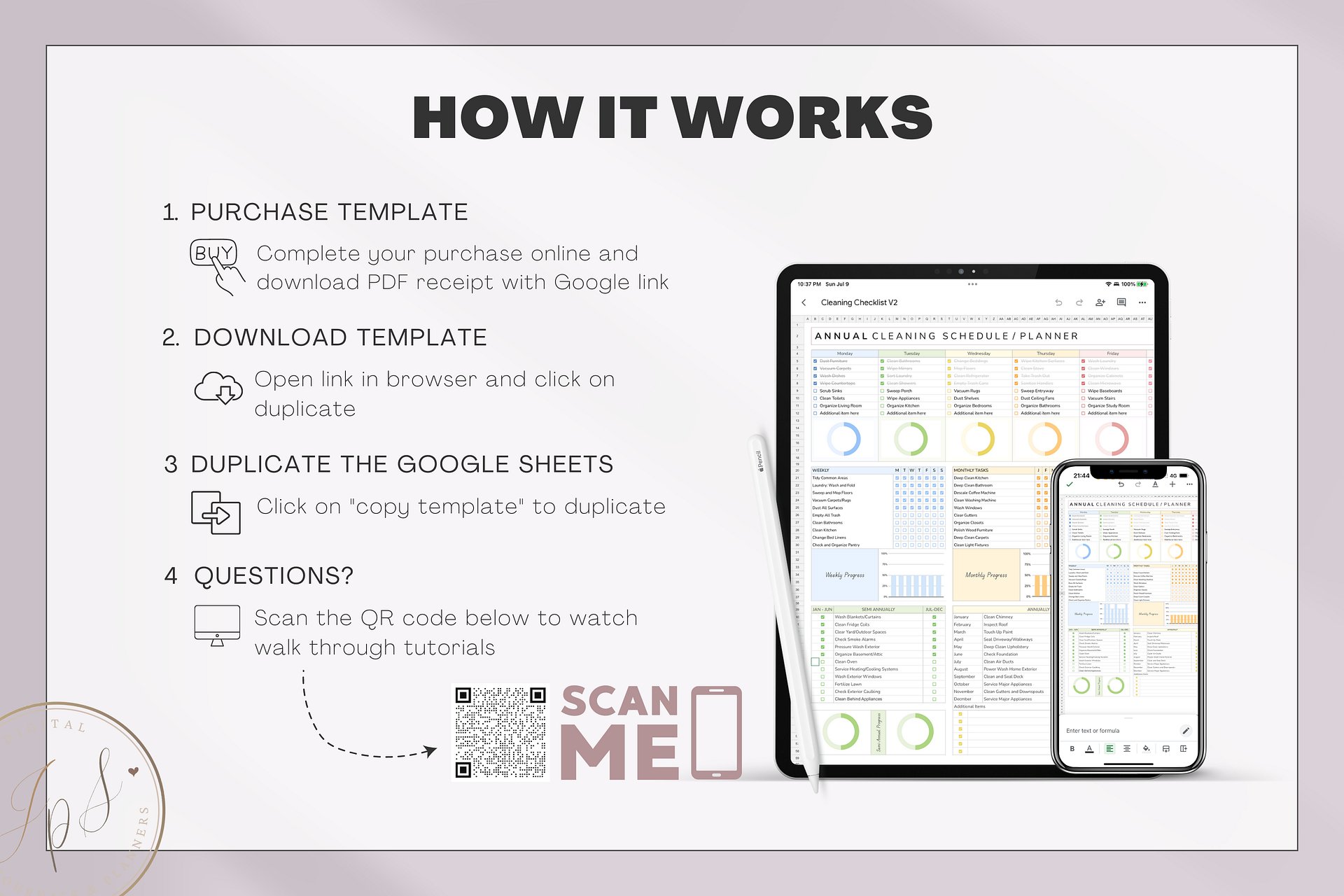 Comprehensive Cleaning Checklist Template - Google Sheets Template product image (6)