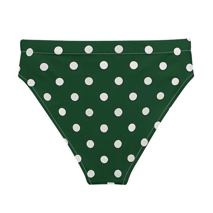 Green Dot Delight High-Waisted Bikini Bottom product image (2)