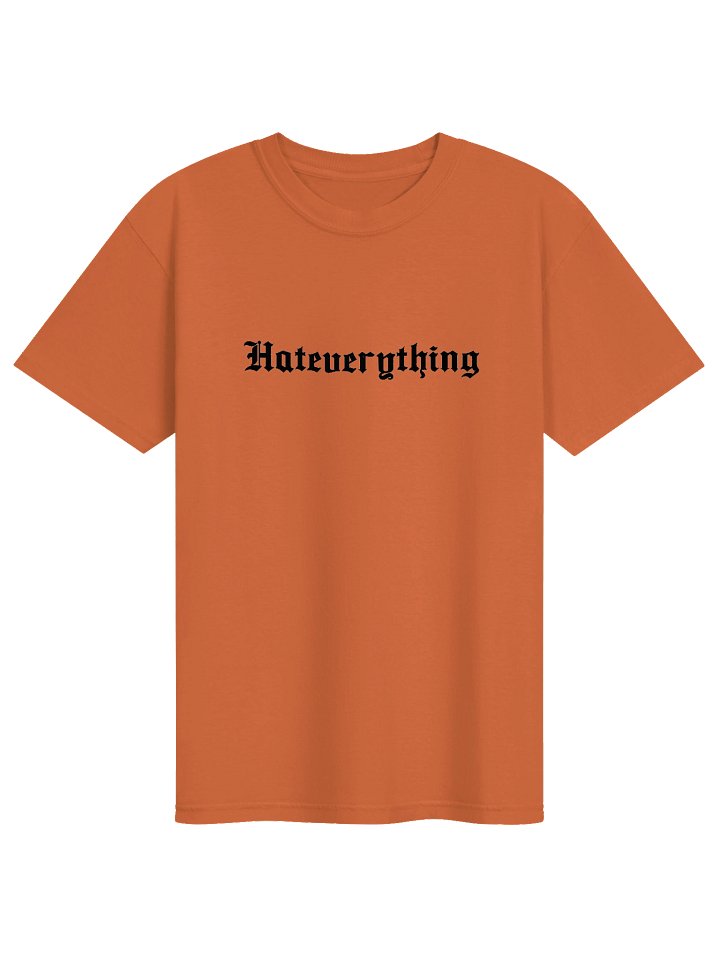 Embroidered Hateverything Heavyweight T Orange product image (1)