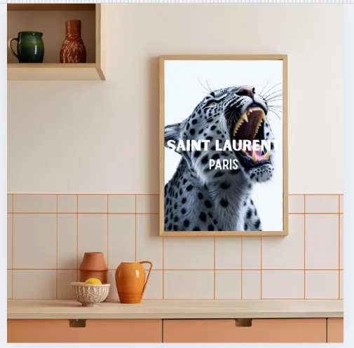 Gray Leopard Luxury Wall Art product image (2)