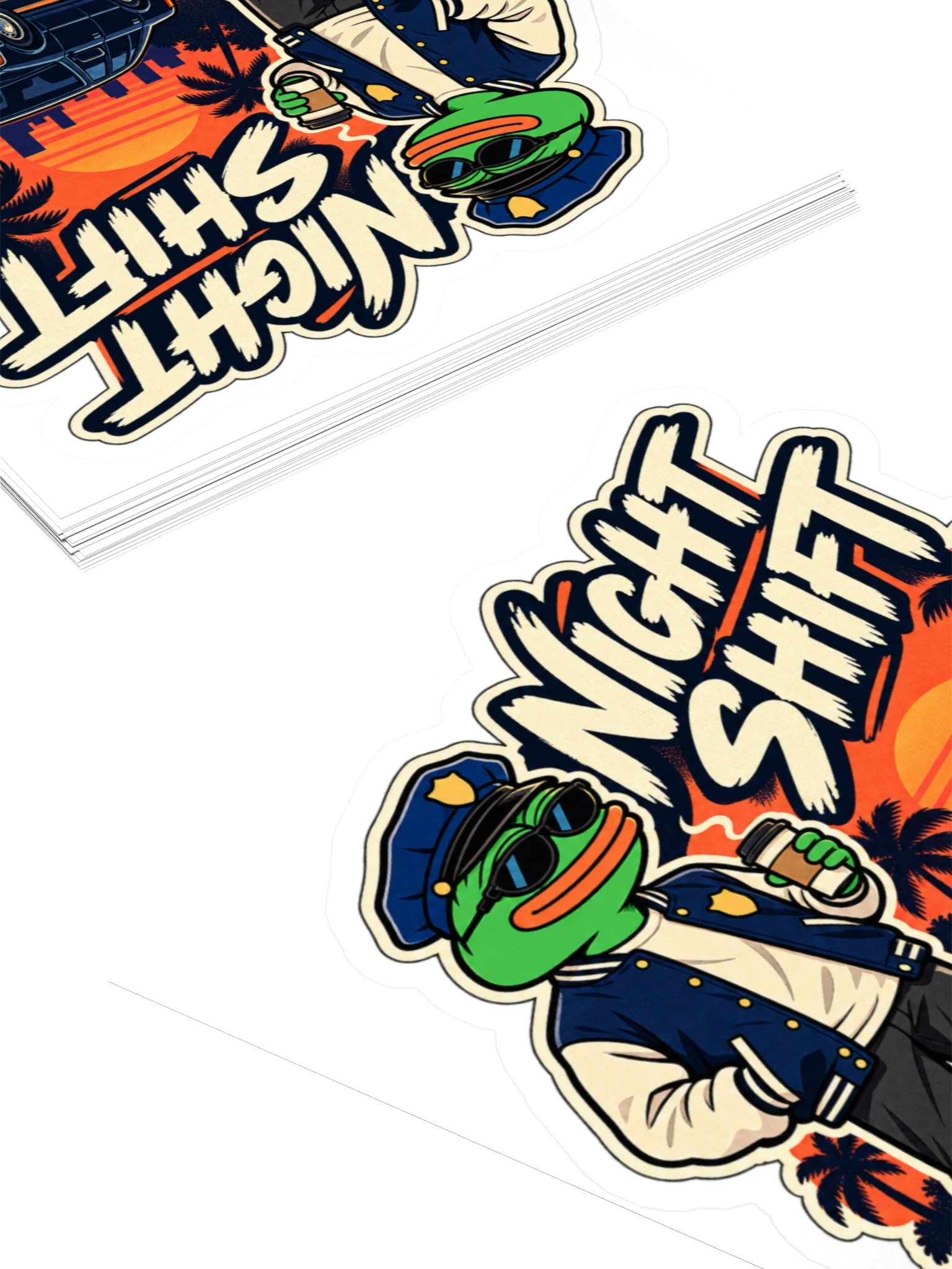 Night Shift Varsity Art Sticker product image (4)