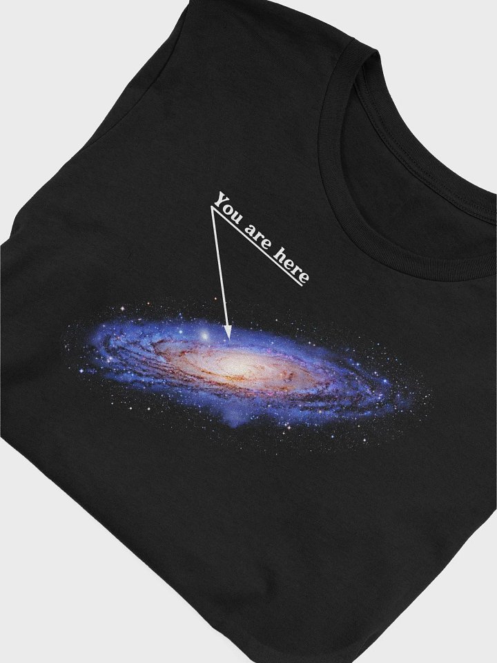 You are here: Milky Way galaxy map — Short-Sleeve Unisex T-Shirt, space t-shirt, star map product image (2)