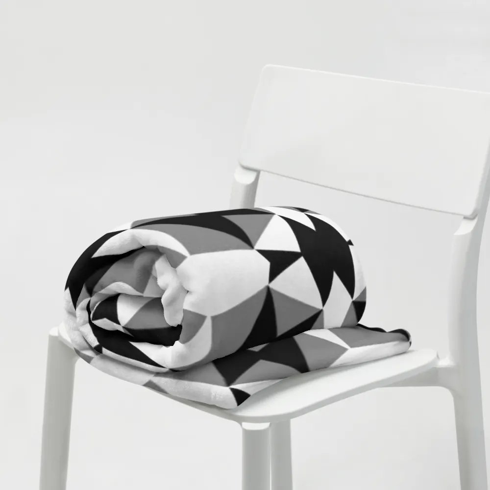 Black, White & Grey Geometric Throw Blanket product image (9)