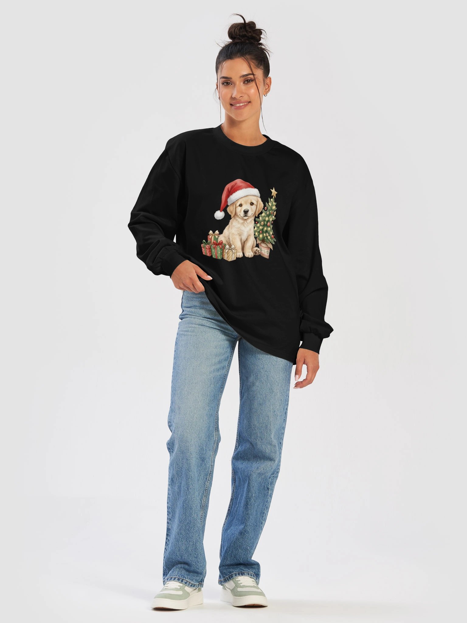 Cute Golden Retriever Christmas Sweatshirt product image (17)