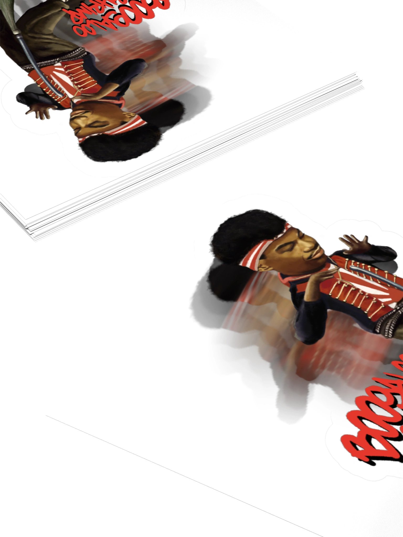 Michael "Boogaloo Shrimp" Chambers in Motion Vinyl Stickers product image (4)