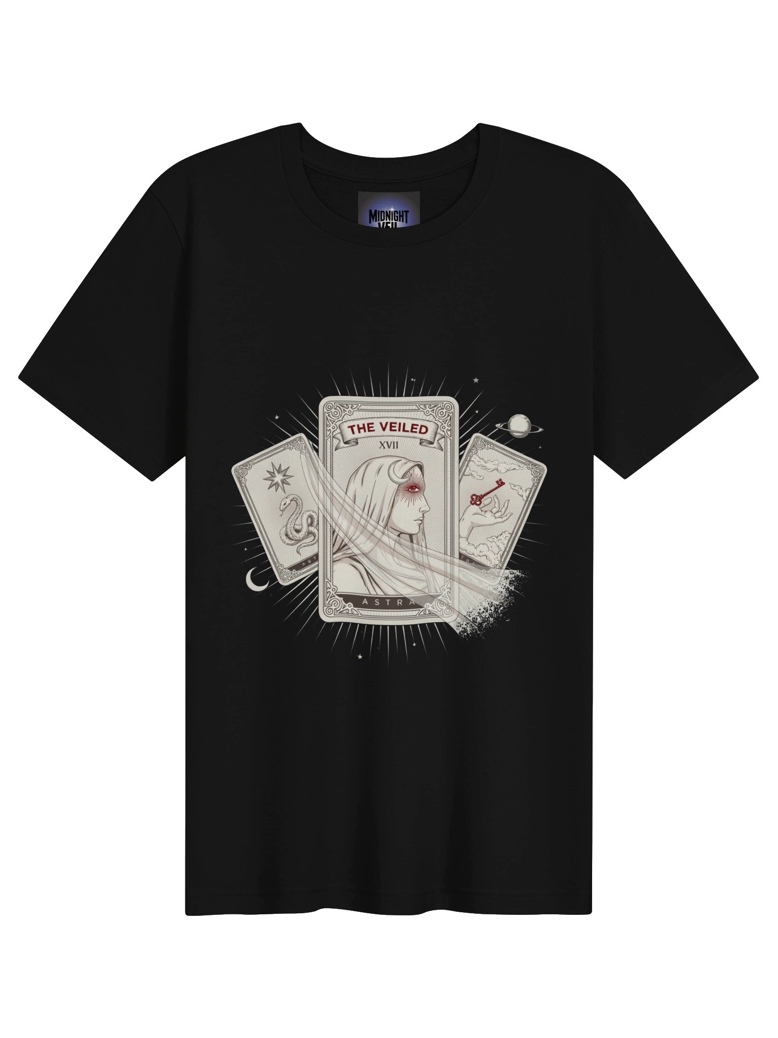 Midnight Veil The Veiled Tarot T-Shirt product image (1)