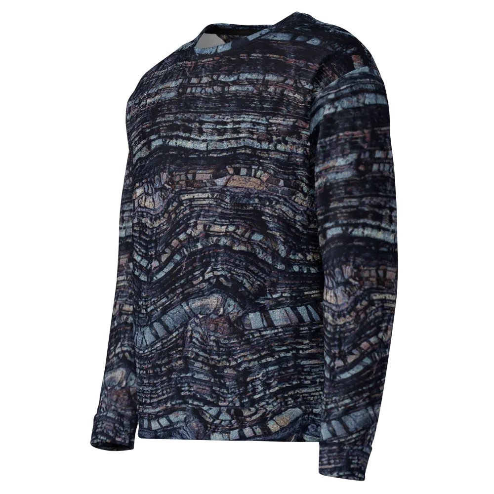 Dark Blue Stone Texture Sweatshirt product image (6)