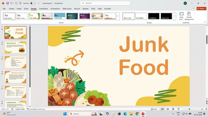 Junk Food PowerPoint Presentation product image (1)