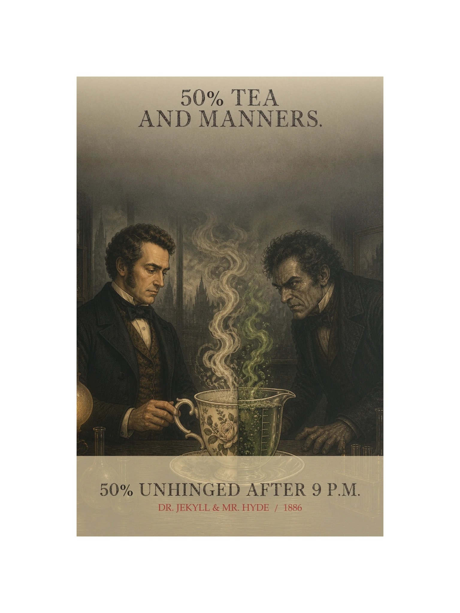 Tea Manners Unhinged -- The Strange Case of Dr Jekyll and Mr Hyde Art Print product image (12)