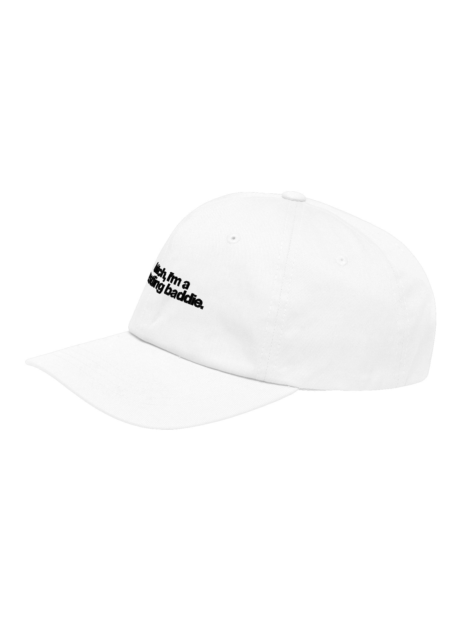 bitch, i'm a wrestling baddie embroidered dad hat (black font) product image (19)