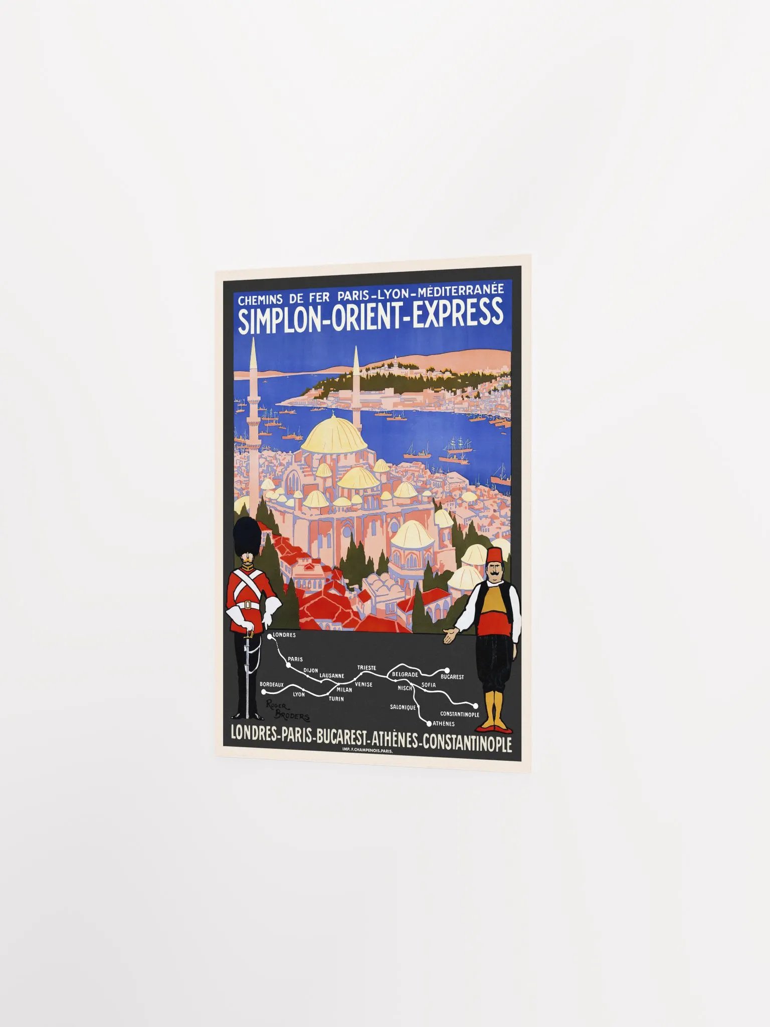 Orient Express, Simplon, Istanbul, Turkey, 1900 — retro vintage travel poster product image (7)