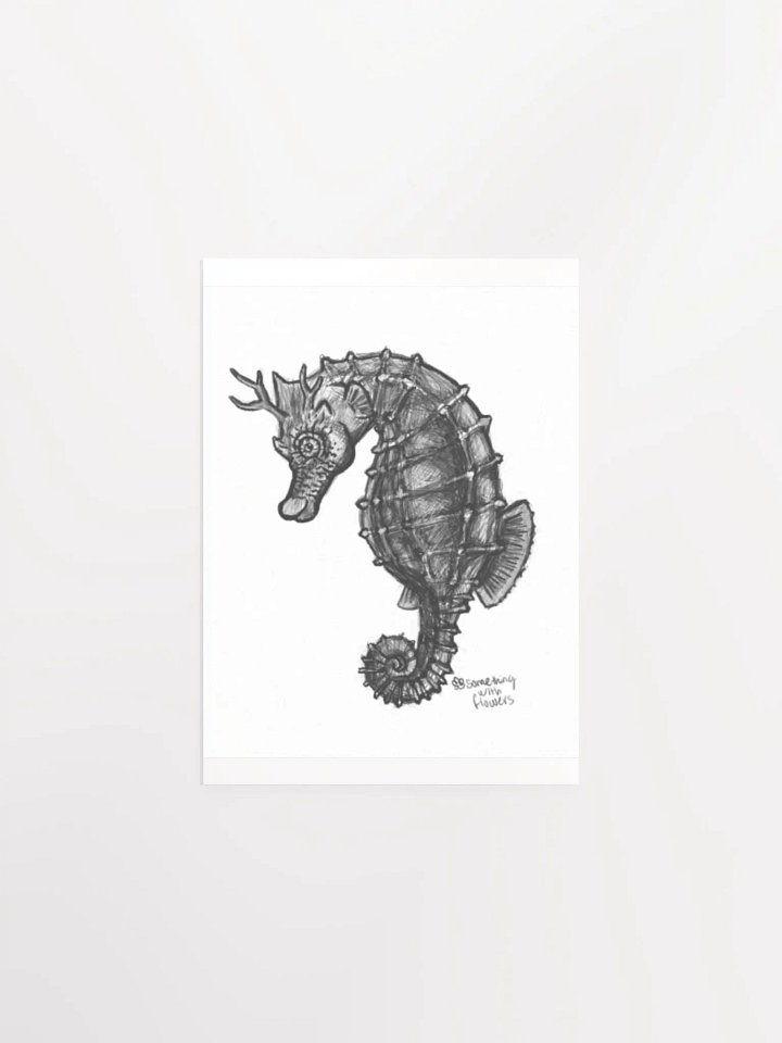 Pencil Sketch Branchy Seahorse - digital art Print (PRINT ONLY) product image (2)