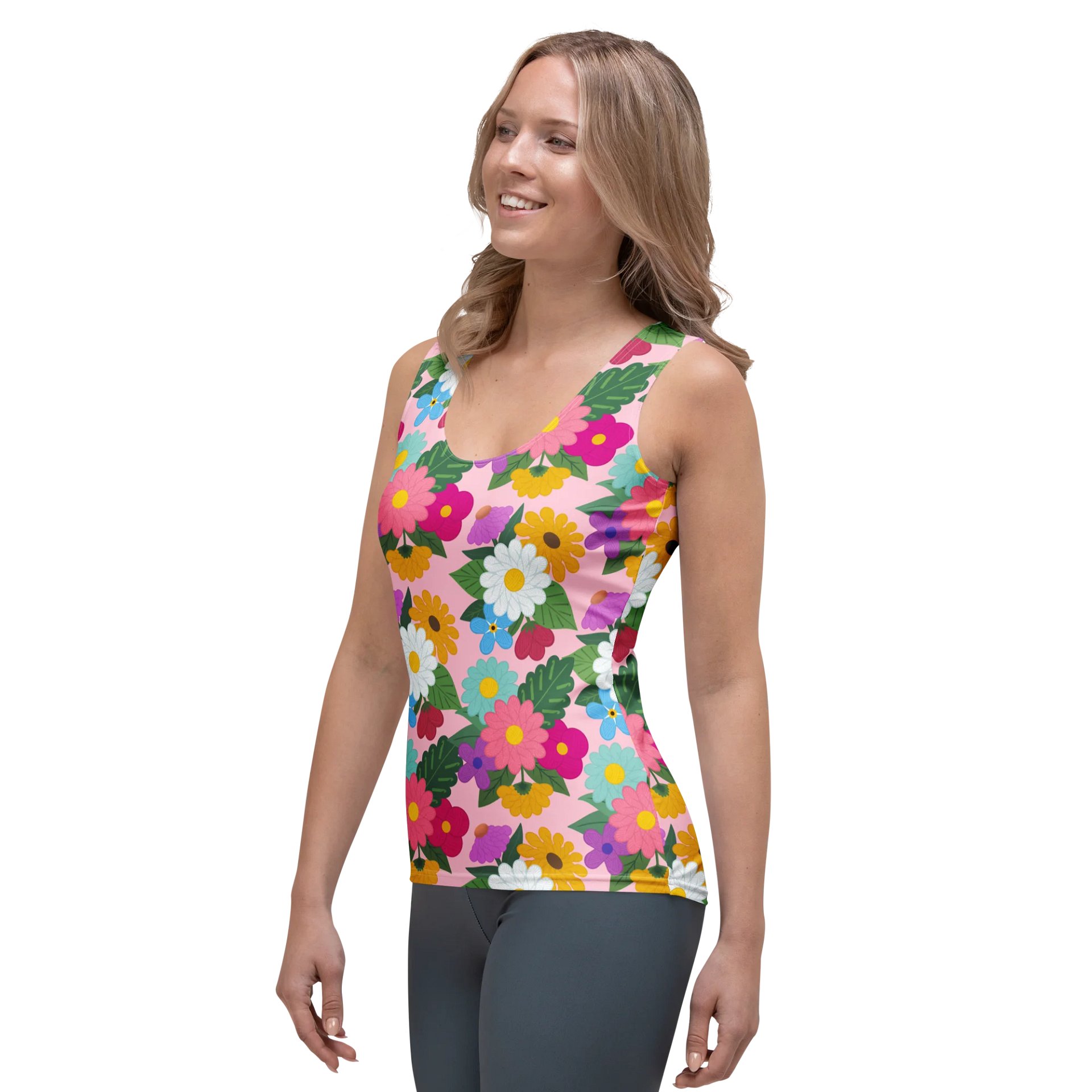 Floral Yarn Print Tank Top product image (3)
