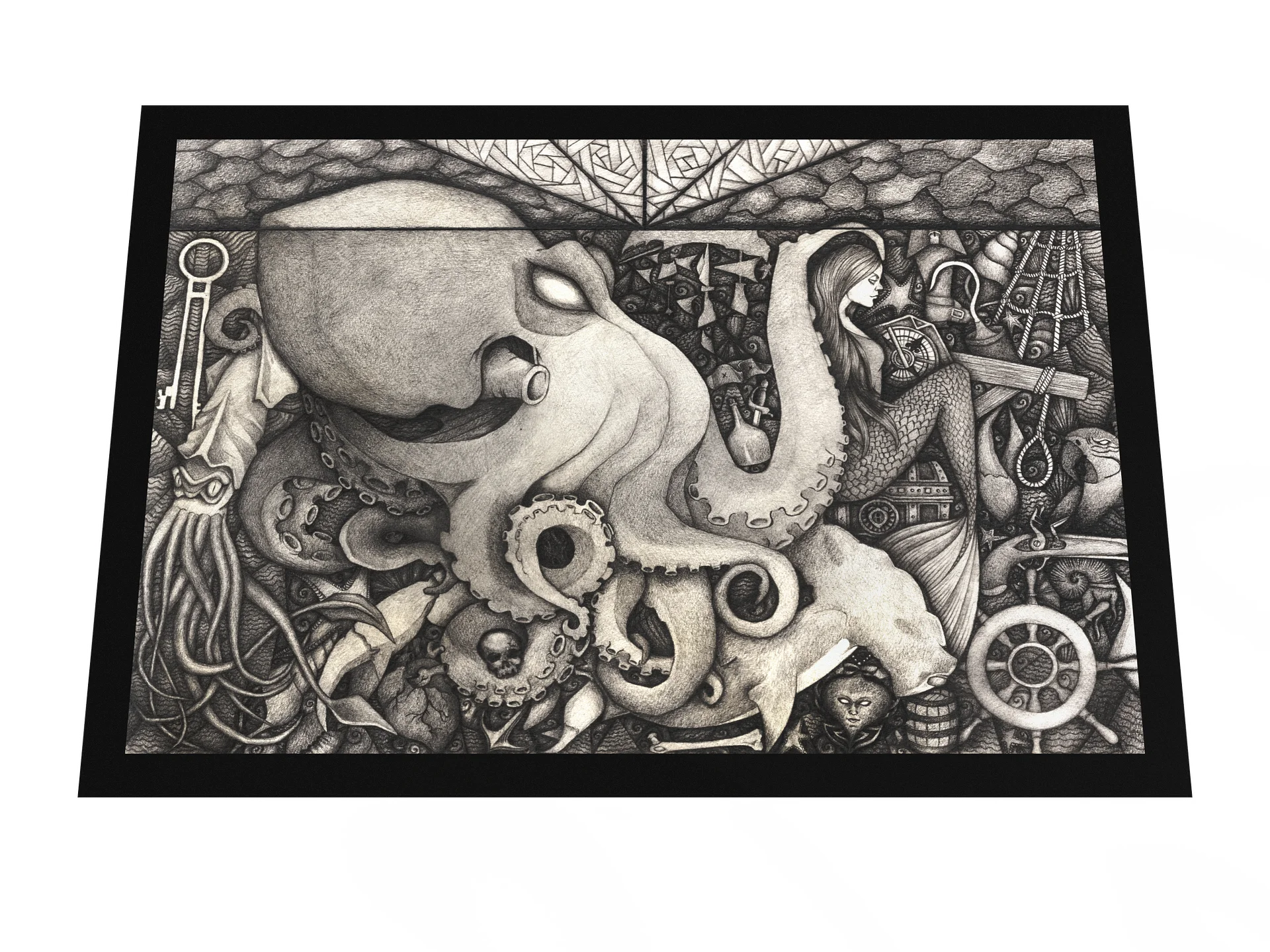 Pirata Medley – Matte Print of Original Pencil Drawing by Material Darkness Art product image (4)