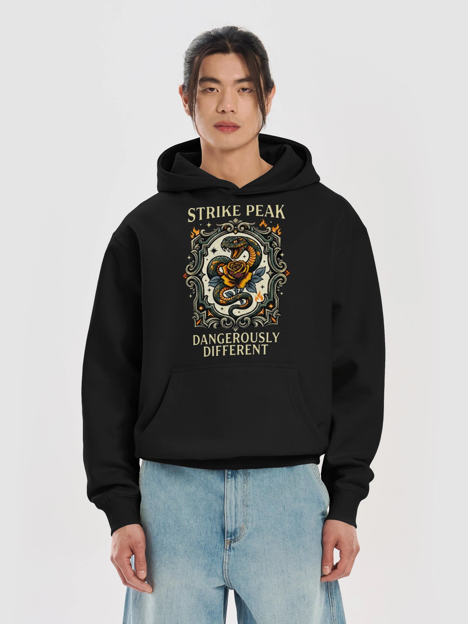 Premium Heavyweight Oversized Hoodie - "Dangerously Different" Dual-Sided Statement Streetwear product image (22)