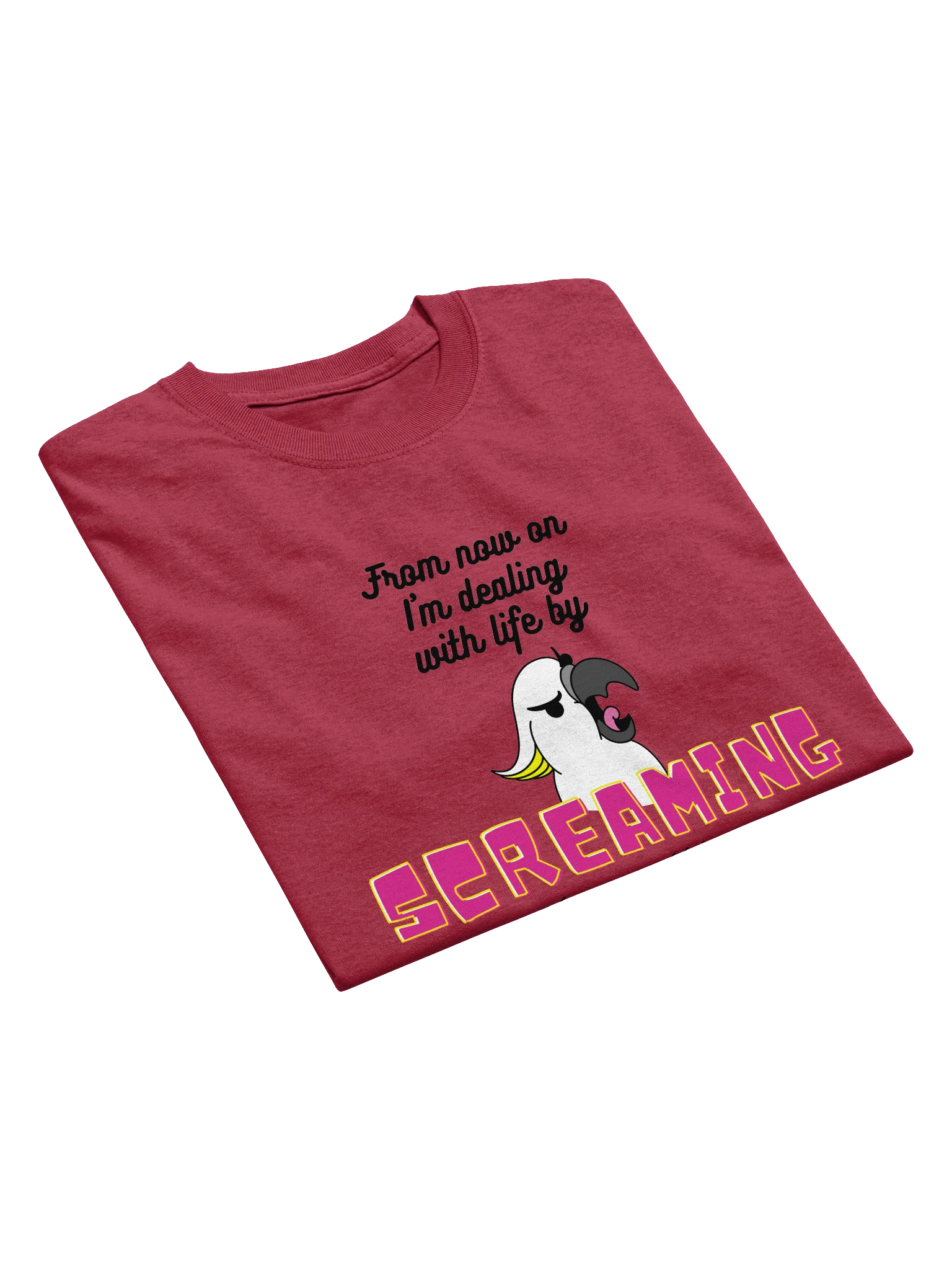 Screaming Cockatoo With Text Classic T-shirt Multicolor product image (5)