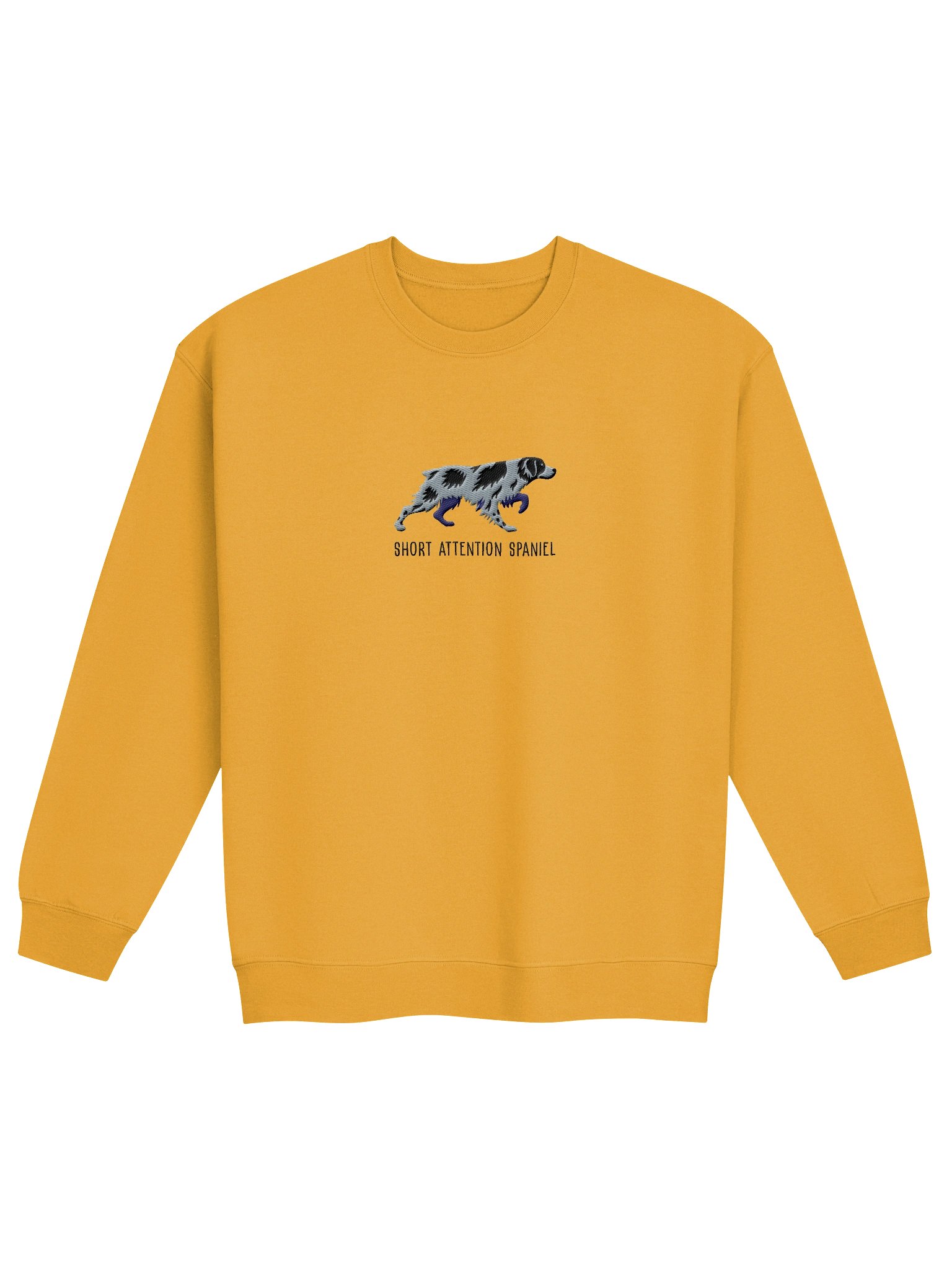 Short Attention Spaniel Sweatshirt (Embroidered) of a Brittany Spaniel(Roan) product image (4)
