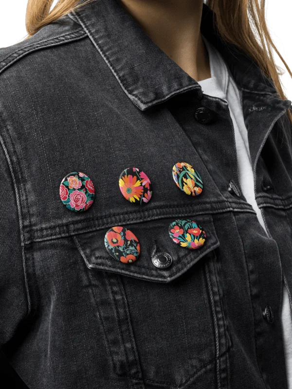 Floral Fusion Pin Buttons Set product image (1)