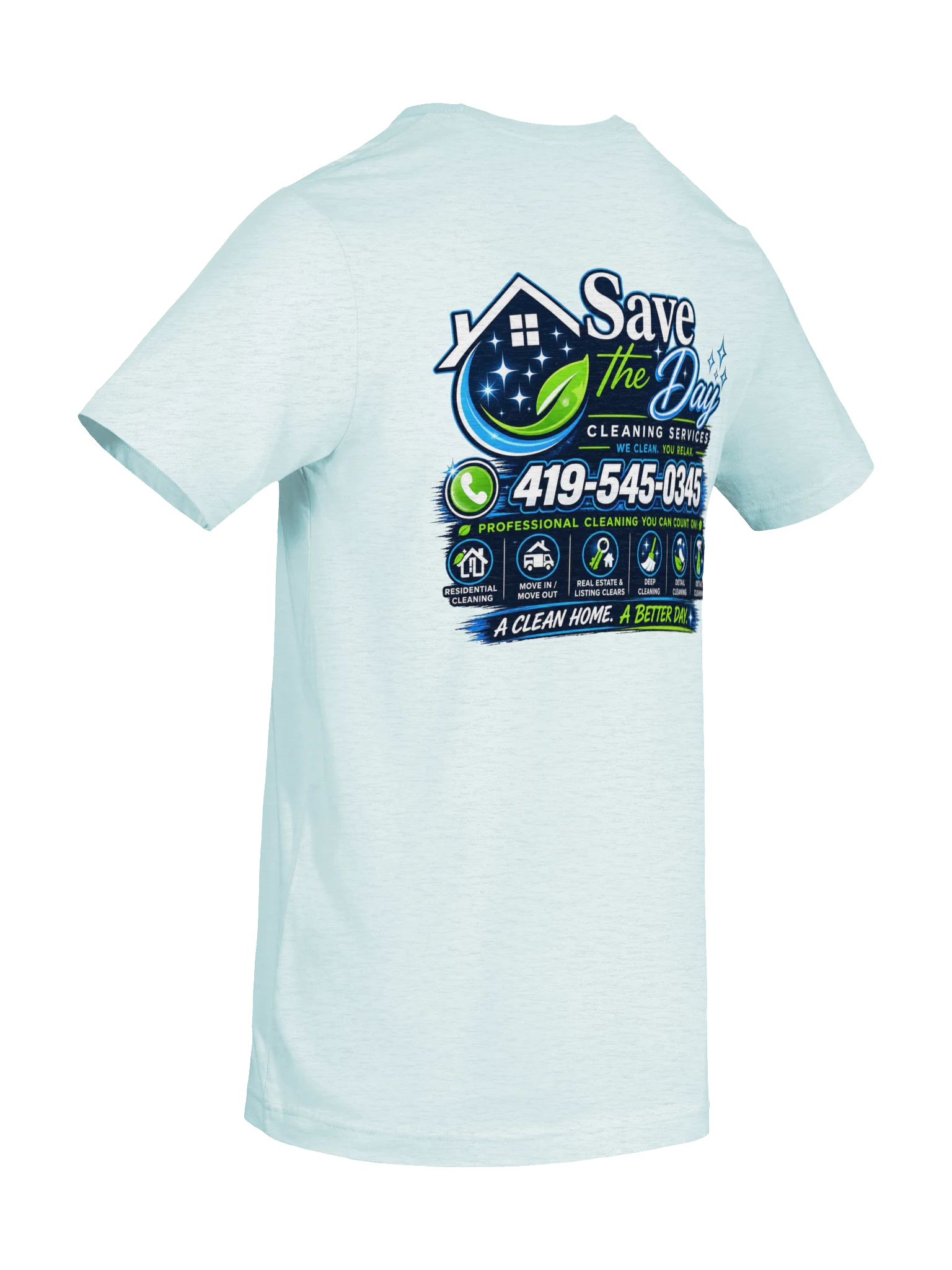 Save the Day Cleaning Services Tee product image (108)