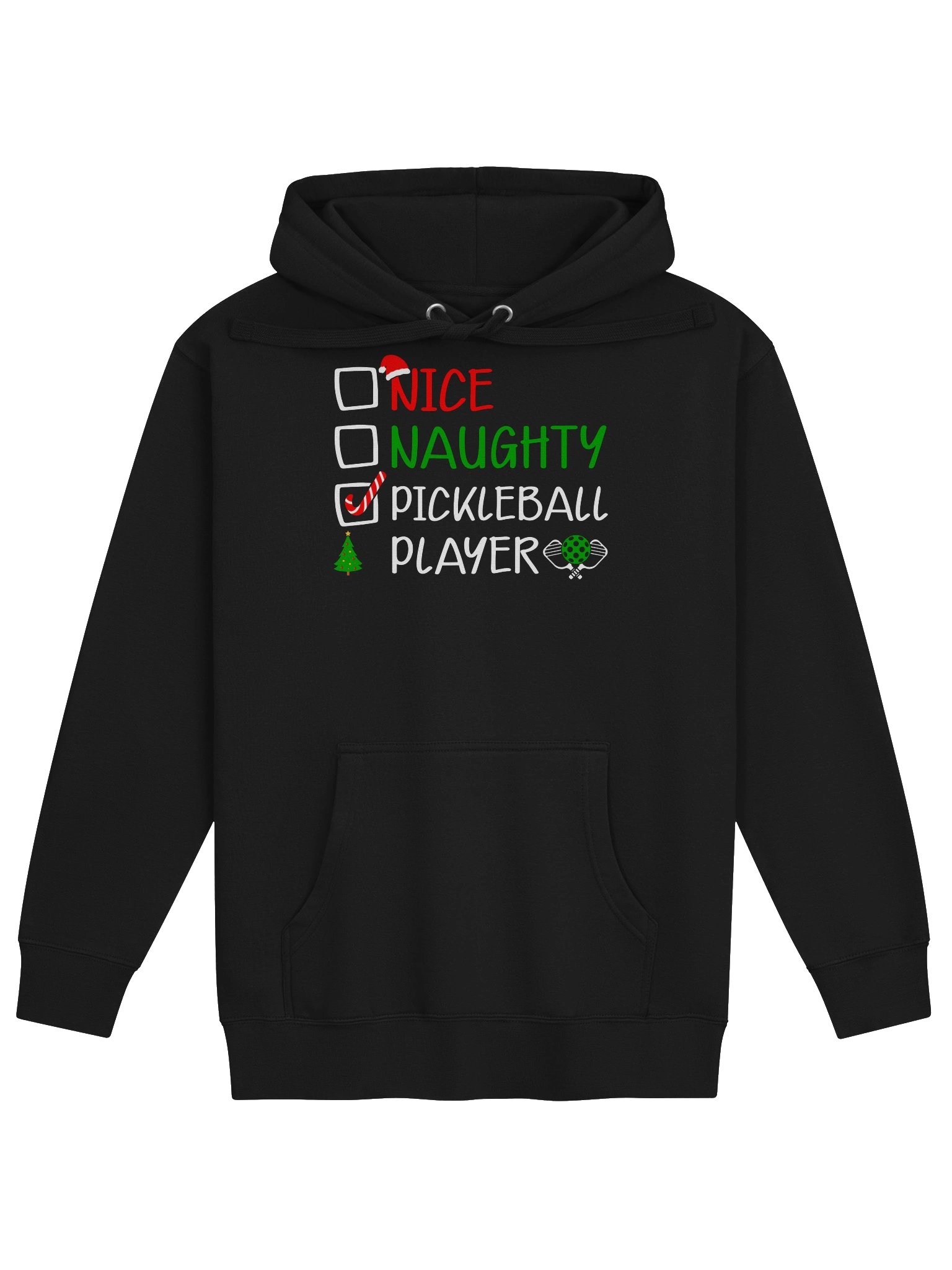 Nice Naughty Pickleball Player Hoodie – Christmas Pickleball Hoodie product image (5)