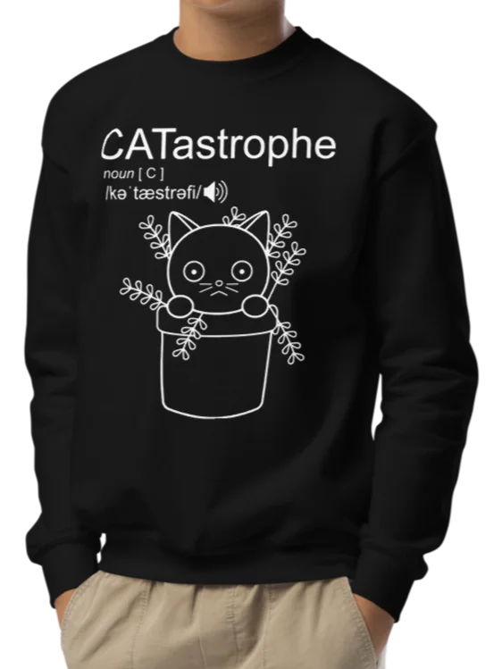 CATastrophe (Cat in Plant Pot) - Unisex Youth Sweatshirt product image (2)