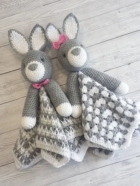 Bunny Lovey Blanket Crochet Patterns - Security Blanket PDF Pattern - Crafting Happiness product image (4)