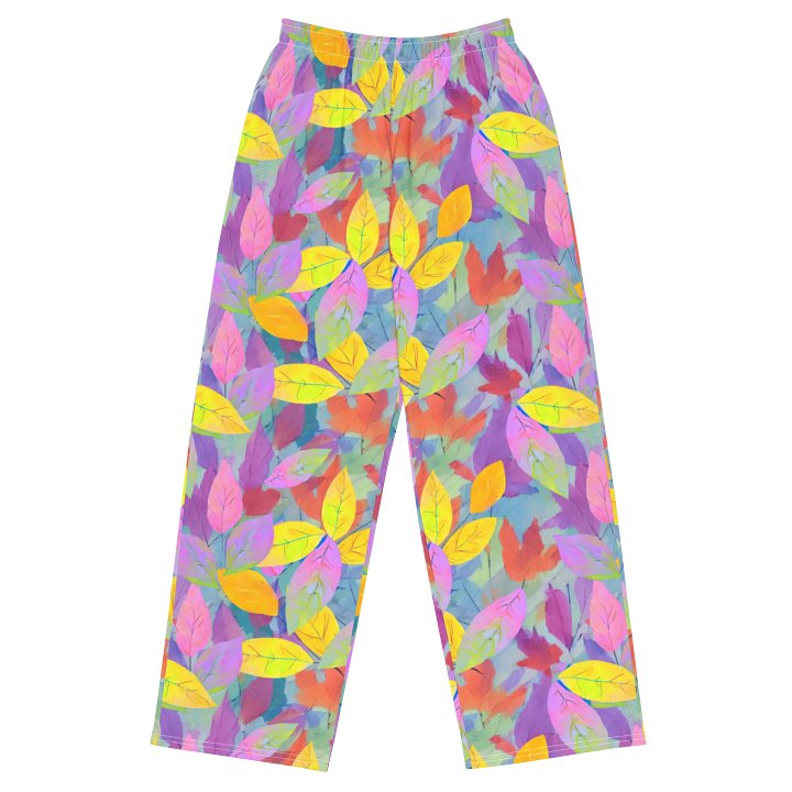 Yellow Pink Leaves Pants product image (1)