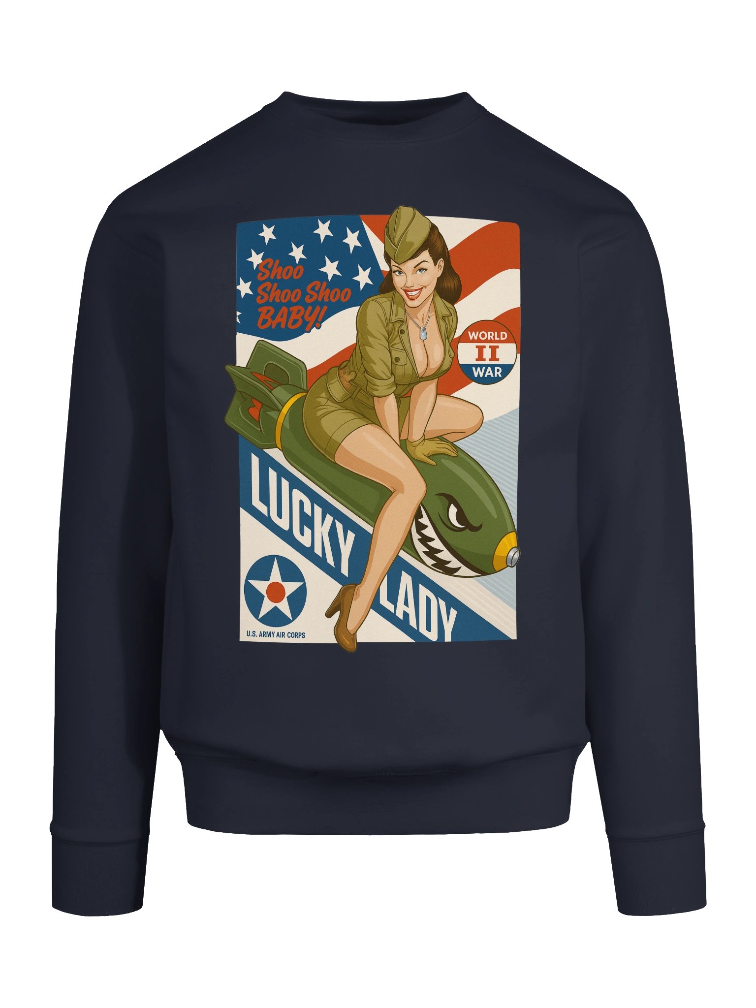 Retro Pin-Up ‘Lucky Lady’ US Army Air Corps Sweater product image (90)