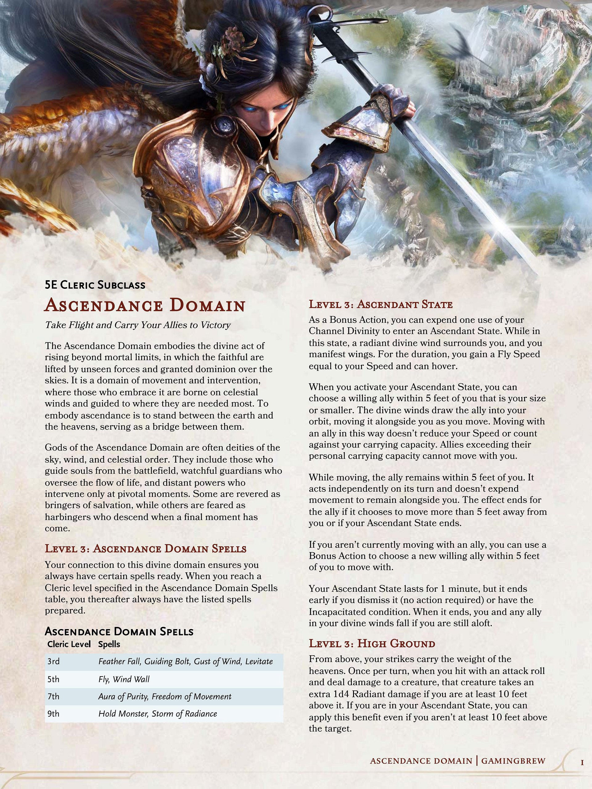 Ascendance Domain | 5.5E Cleric Subclass product image (2)