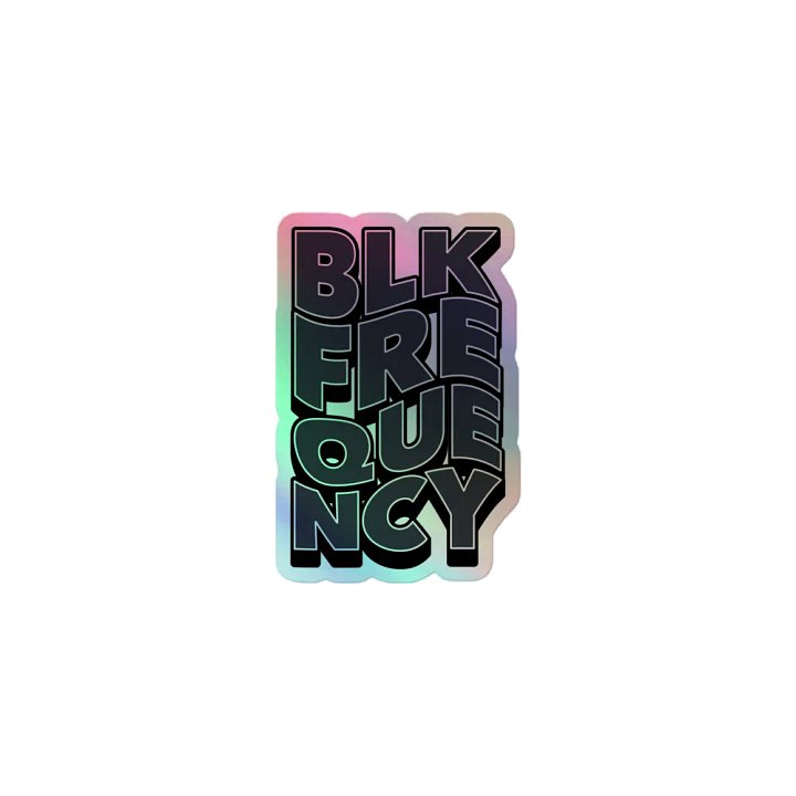 BLK Frequency Holographic Sticker (Black) product image (1)