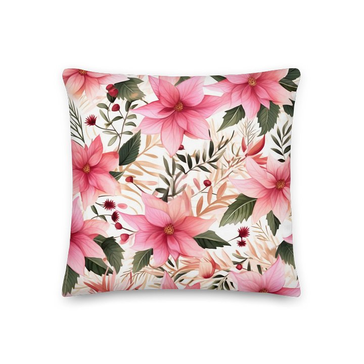 Pink Poinsettia Cushion product image (3)