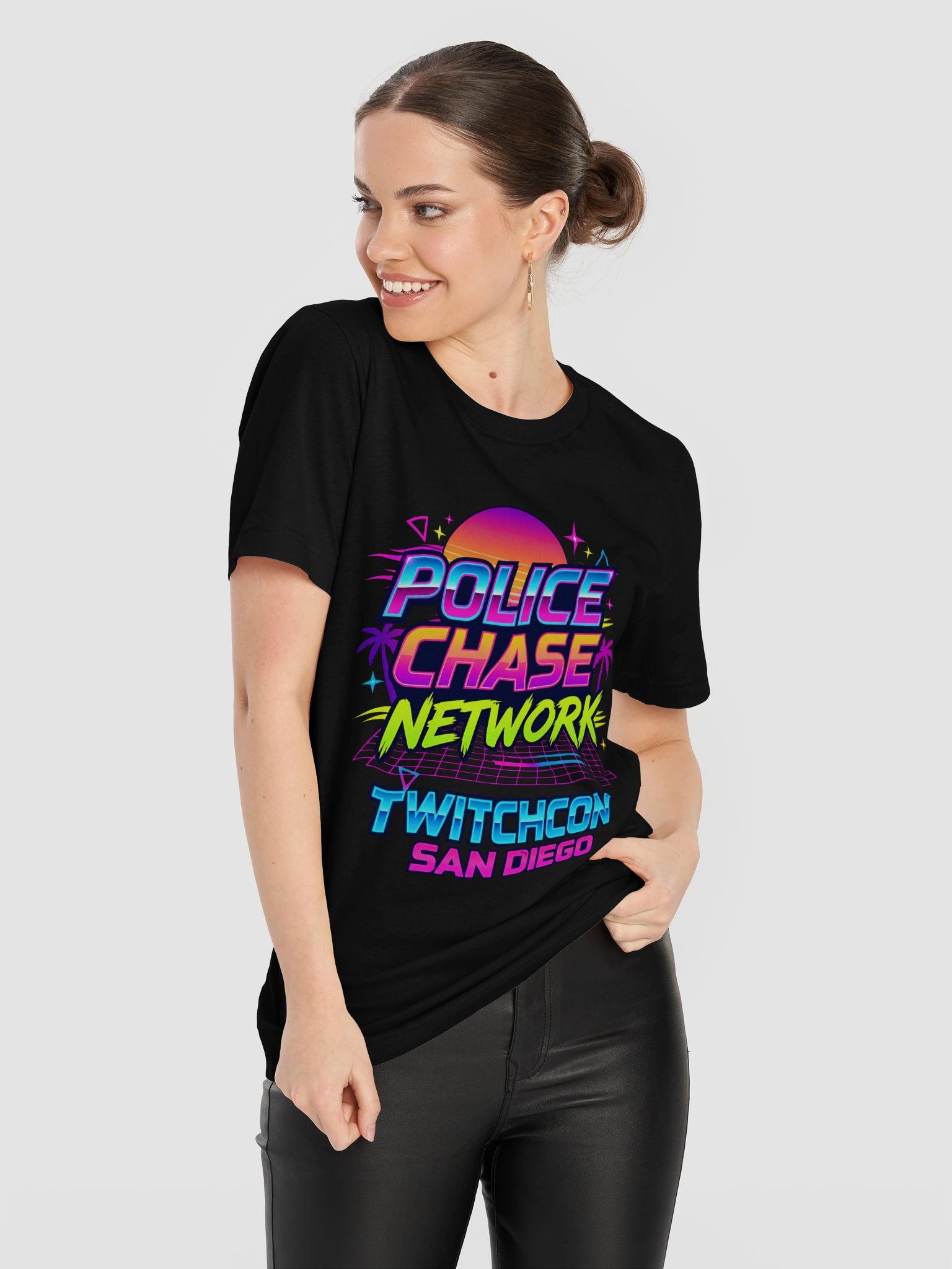 Police Chase Network TwitchCon Neon Retro Tee product image (32)