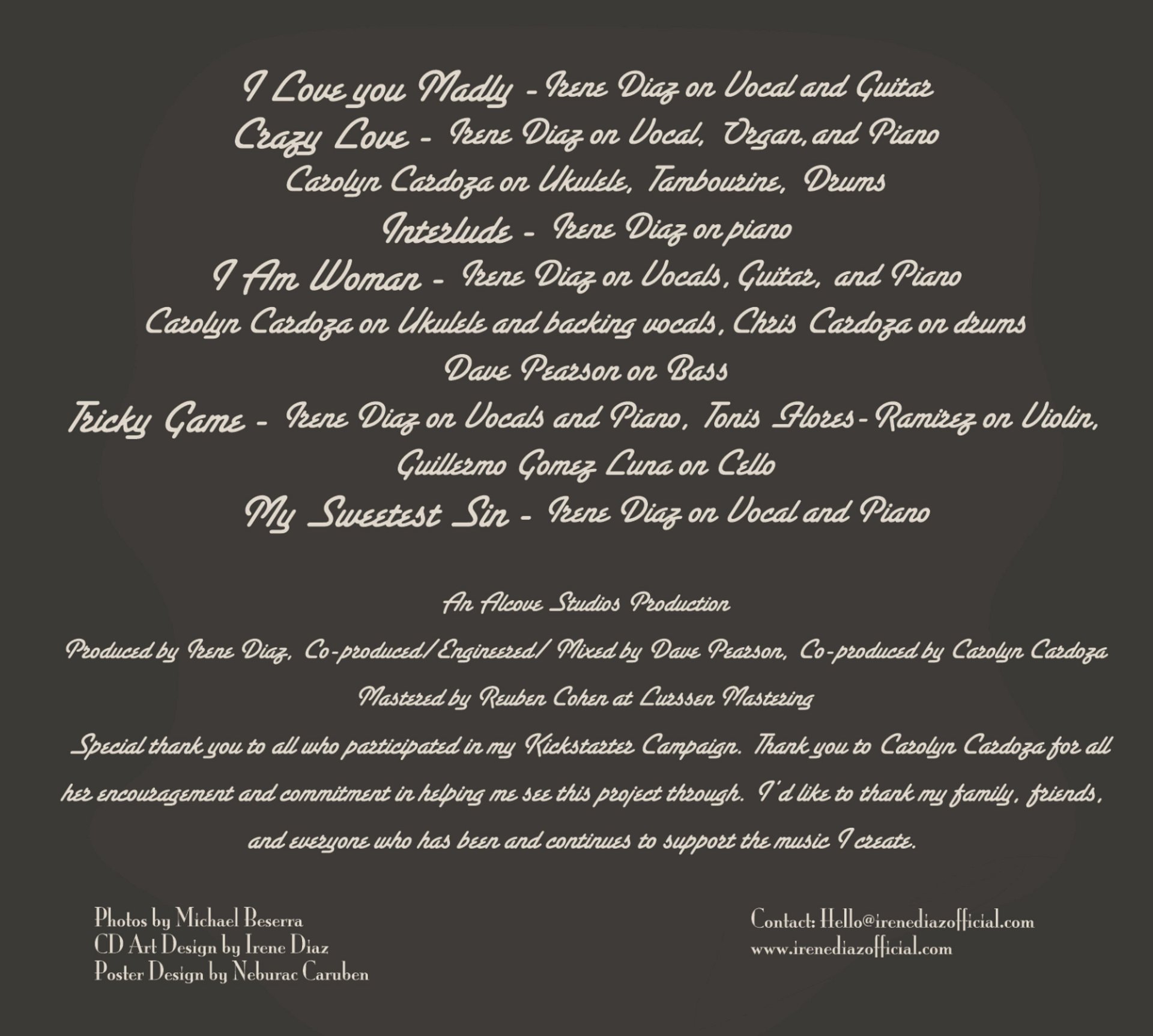 "I Love You Madly" EP Compact Disc product image (3)