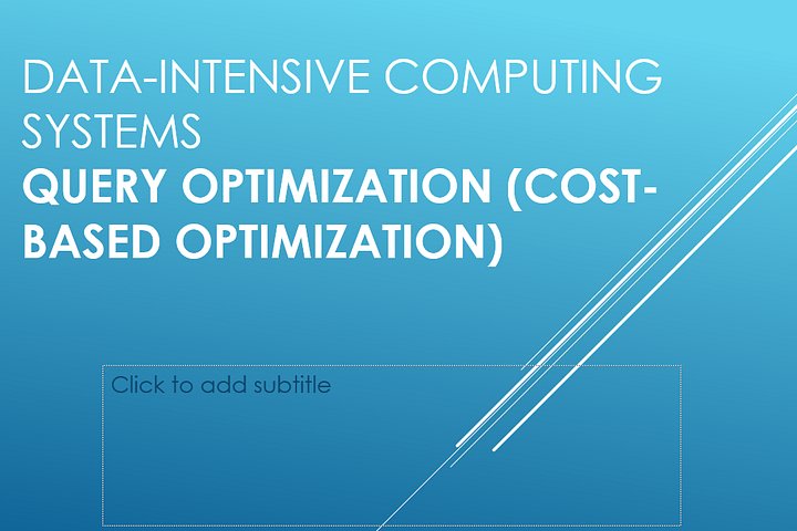 Query Optimization (Cost-based optimization) product image (1)