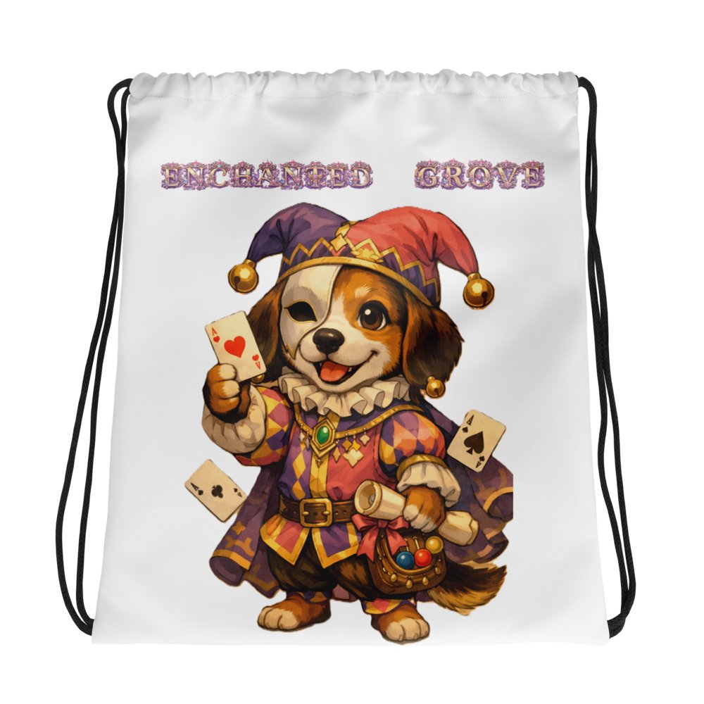 Kingdom Jester All-Over Drawstring Bag product image (1)