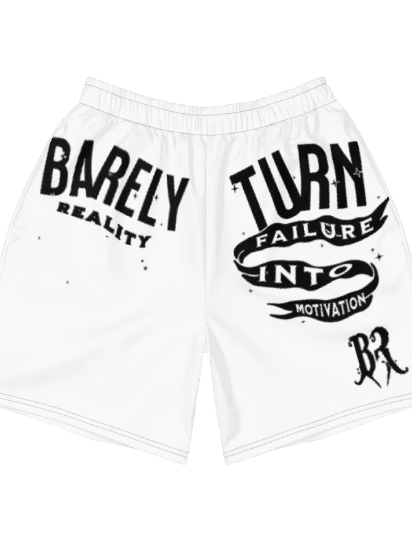 "TURN FAILURE INTO MOTIVATION" SHORTS (WHITE) product image (1)