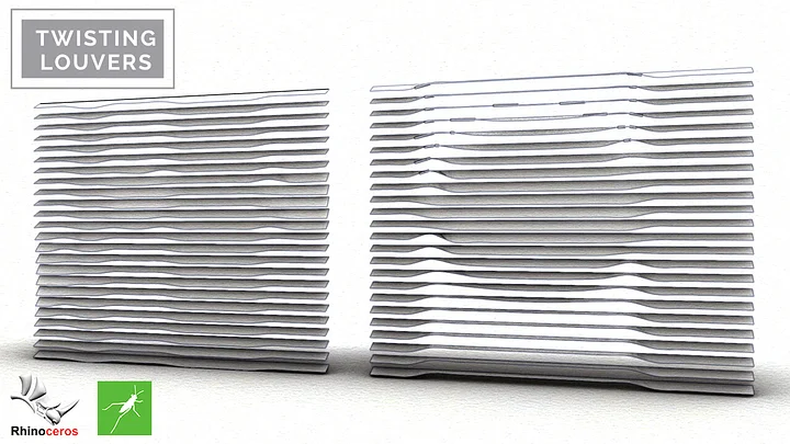 Parametric Fins/ Louvers Facade Design Grasshopper Rhino Files Download product image (1)