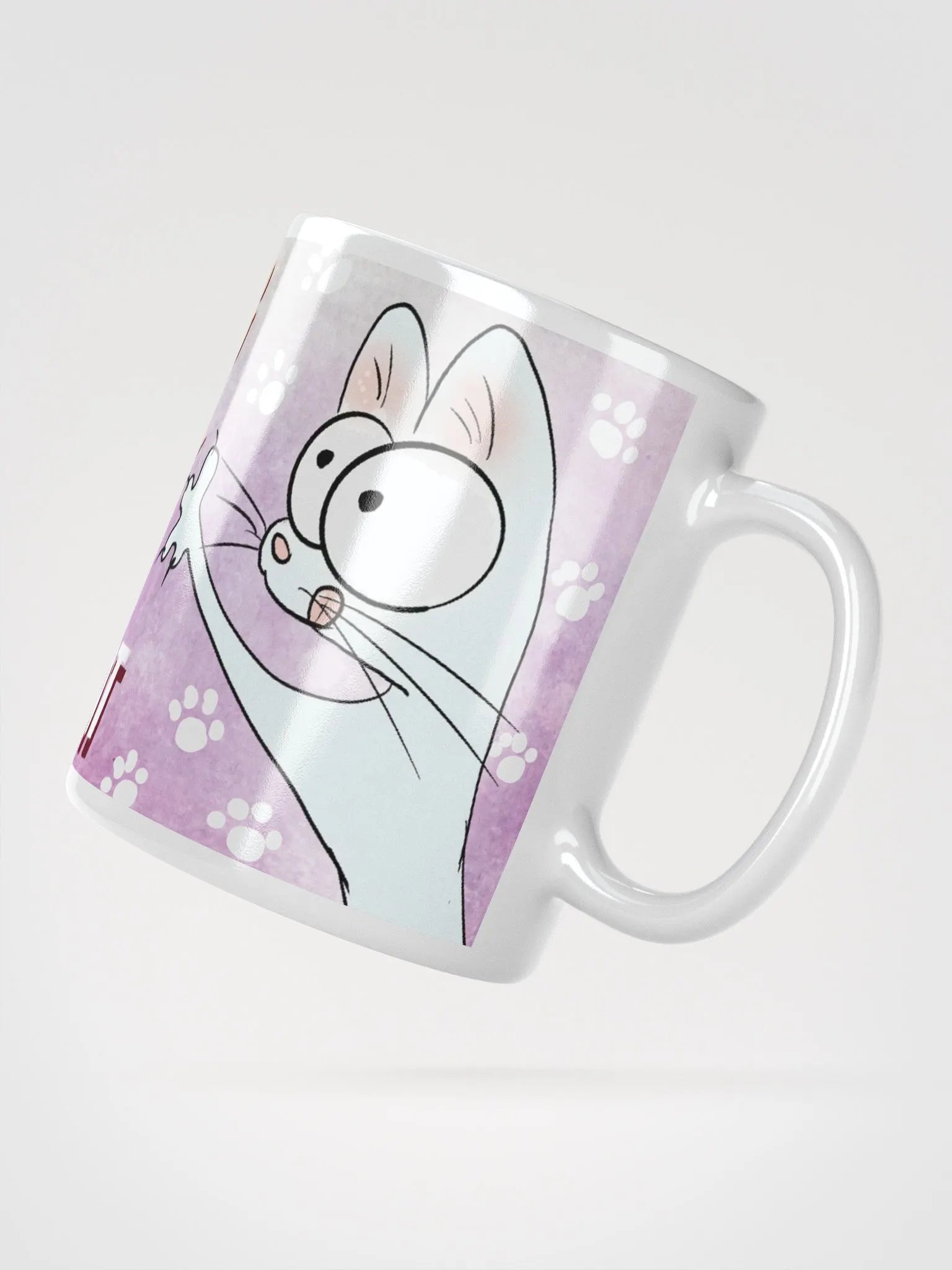 Morning Coffee with My White Cat Mug product image (4)