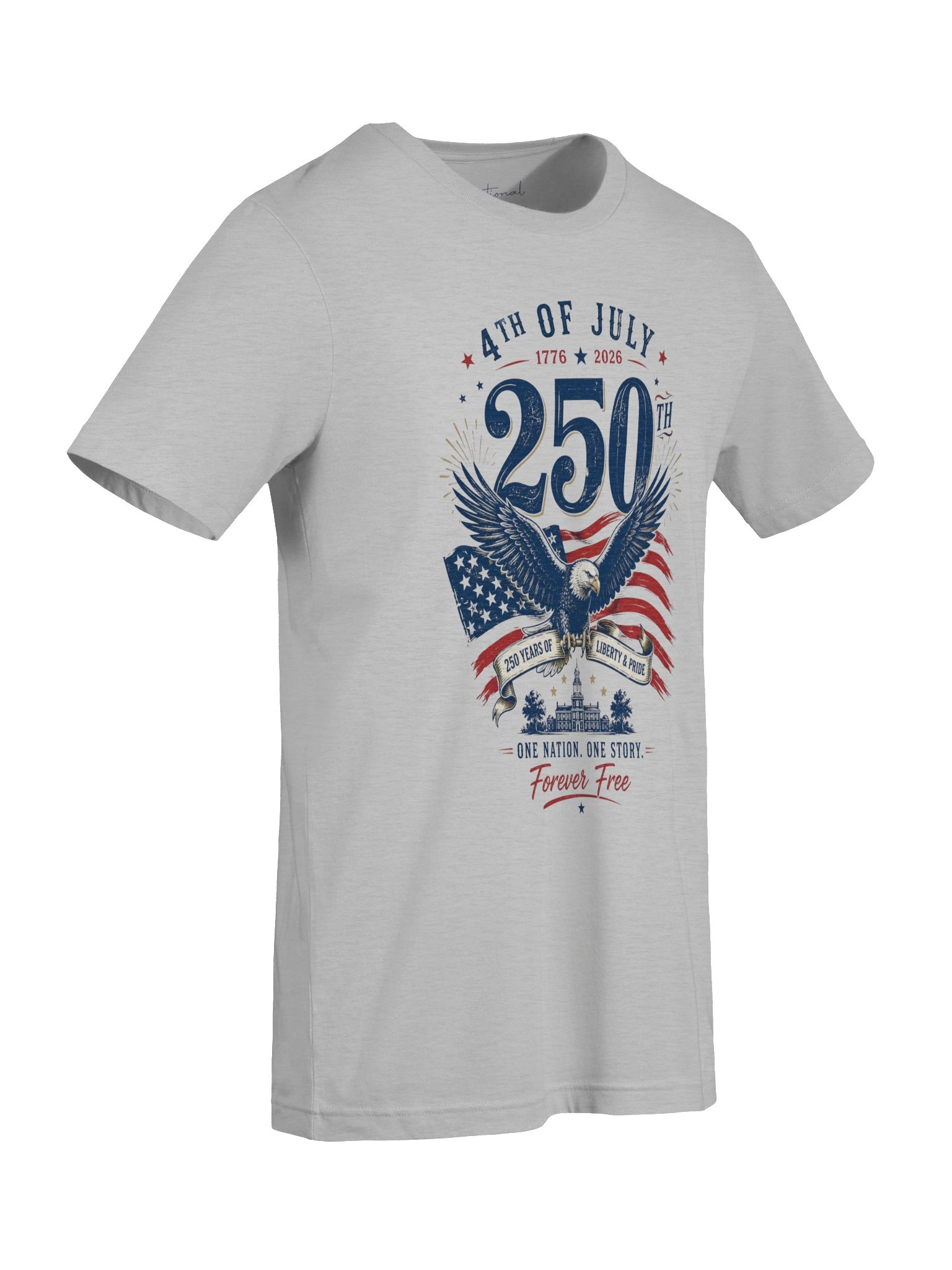 Forever Free — America 250th 4th of July Shirt | Patriotic Bald Eagle Tee (1776–2026) product image (7)