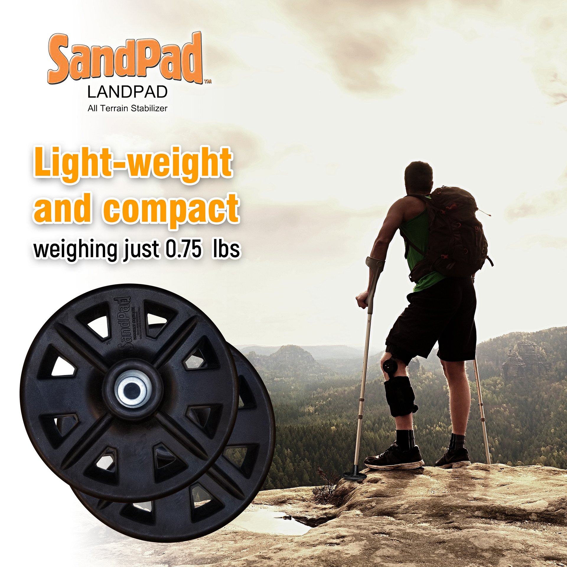 SandPad LandPad Crutch Tip Pair product image (5)