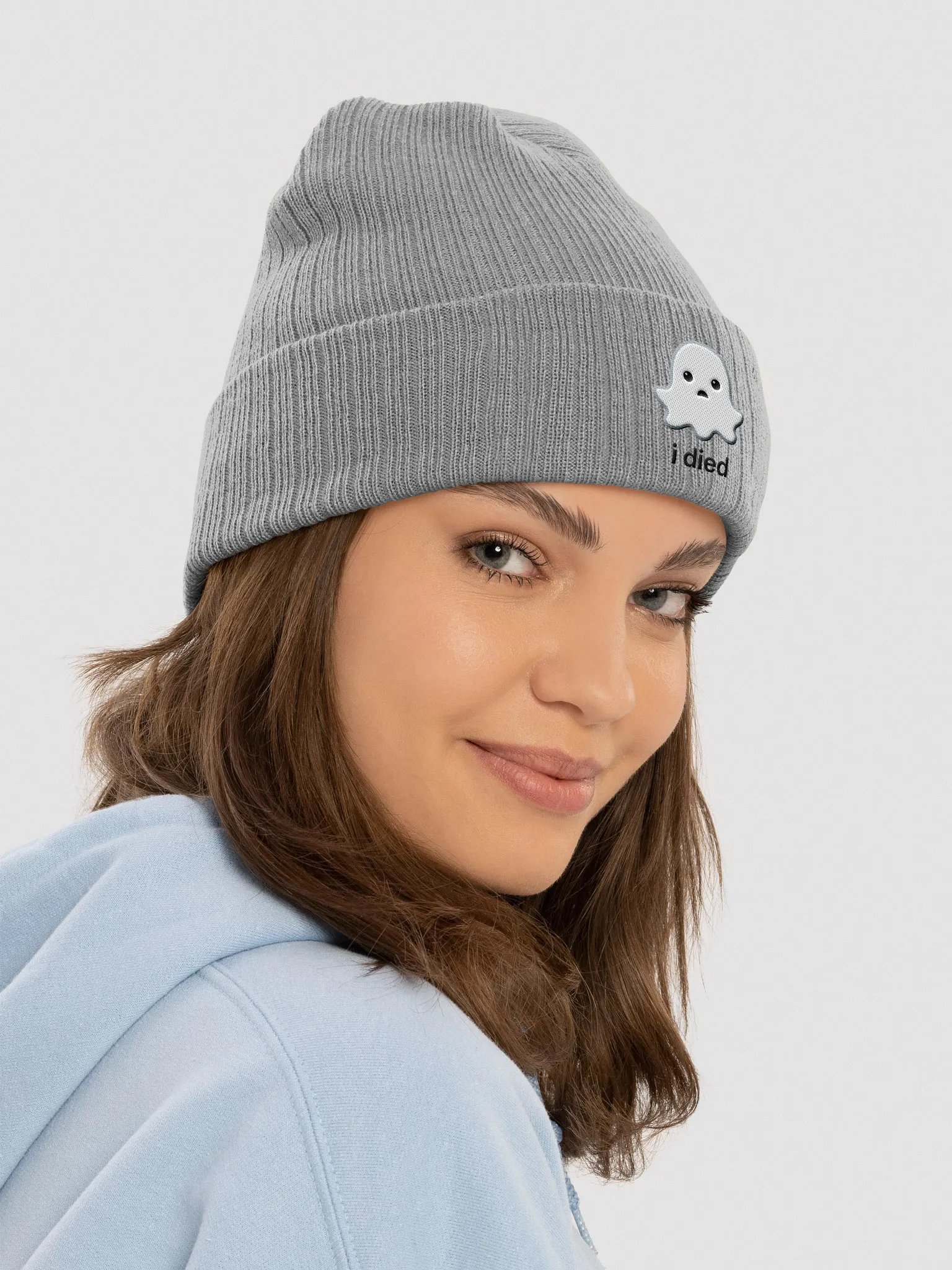 Sad Ghost Beanie - Light Color product image (21)