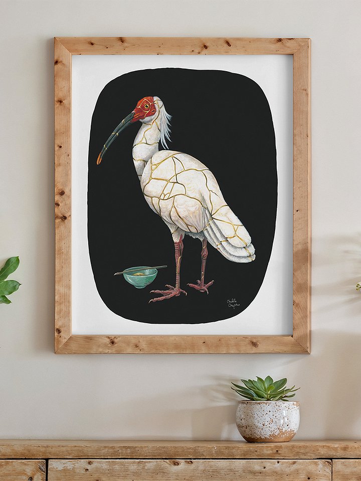 Restoration (Japanese Crested Ibis) - Art Print product image (2)