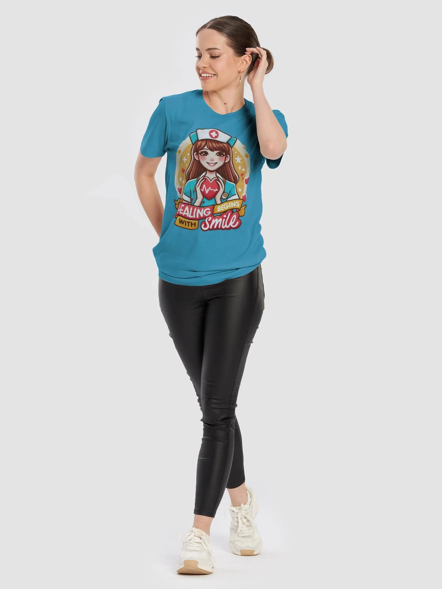 Smiling Nurse Heartbeat T-Shirt product image (108)