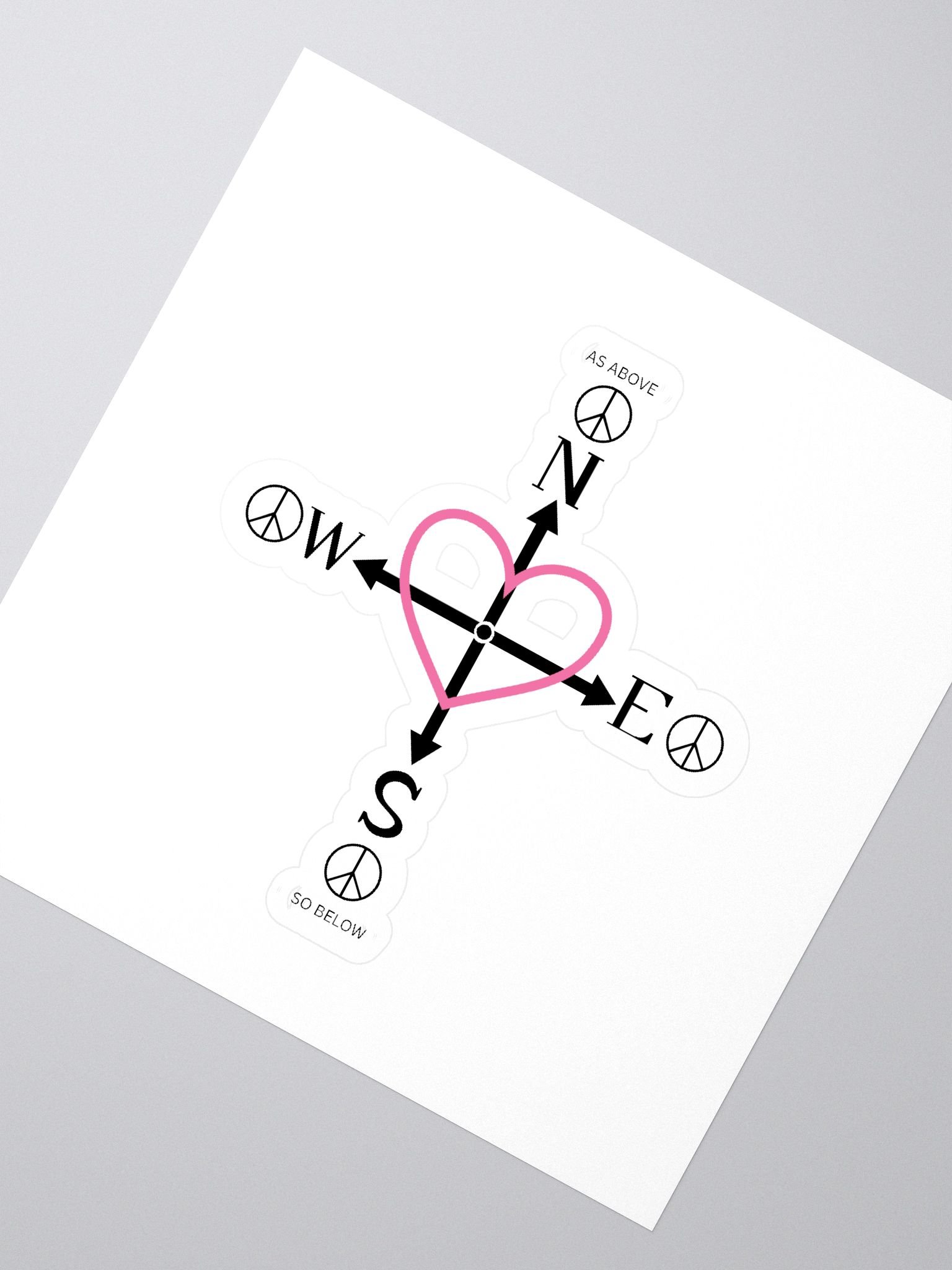 Peace & Love Kiss Cut Stickers product image (2)