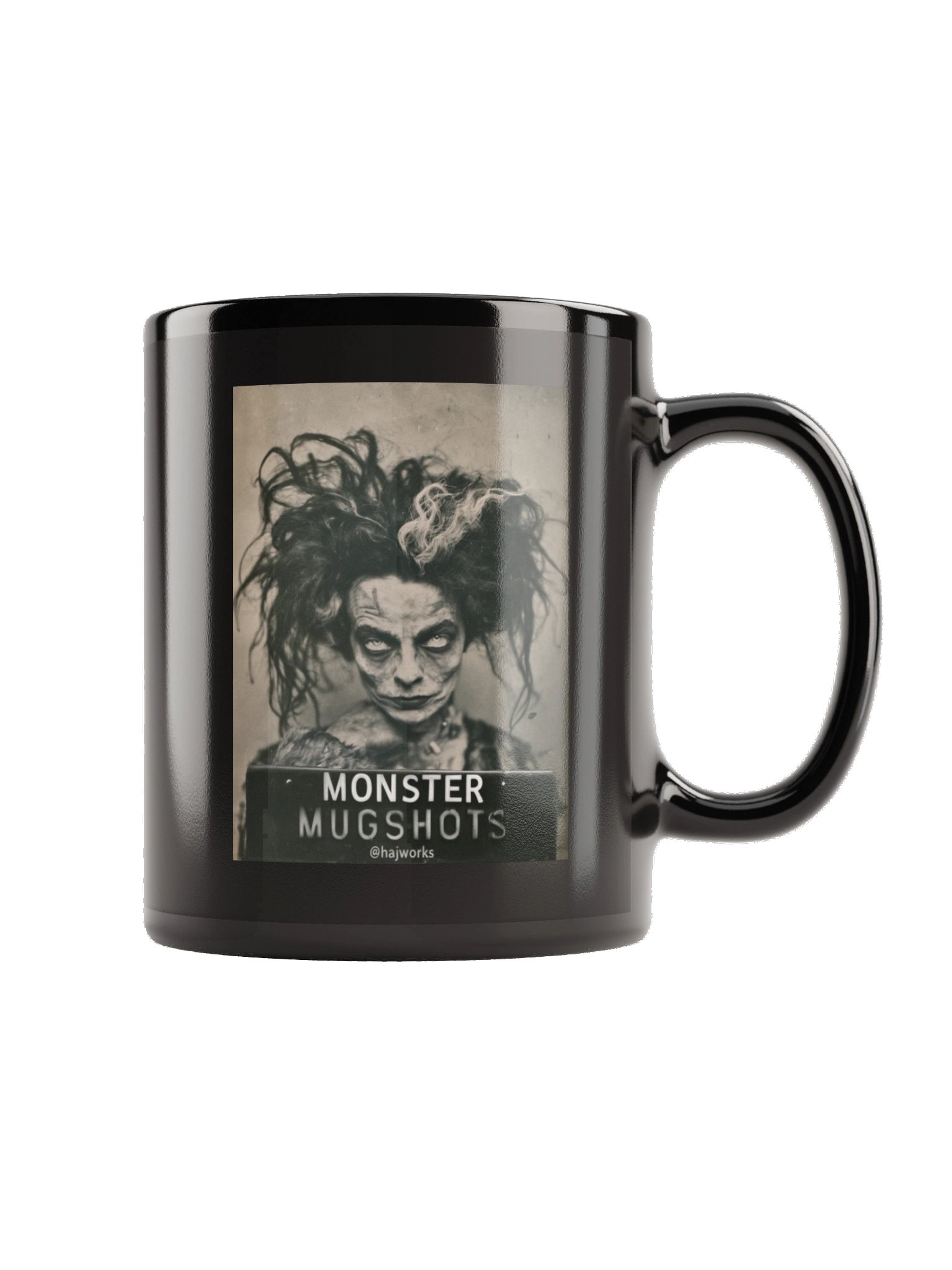 Monster Mugshots No. 008 - Black Ceramic Mug product image (3)