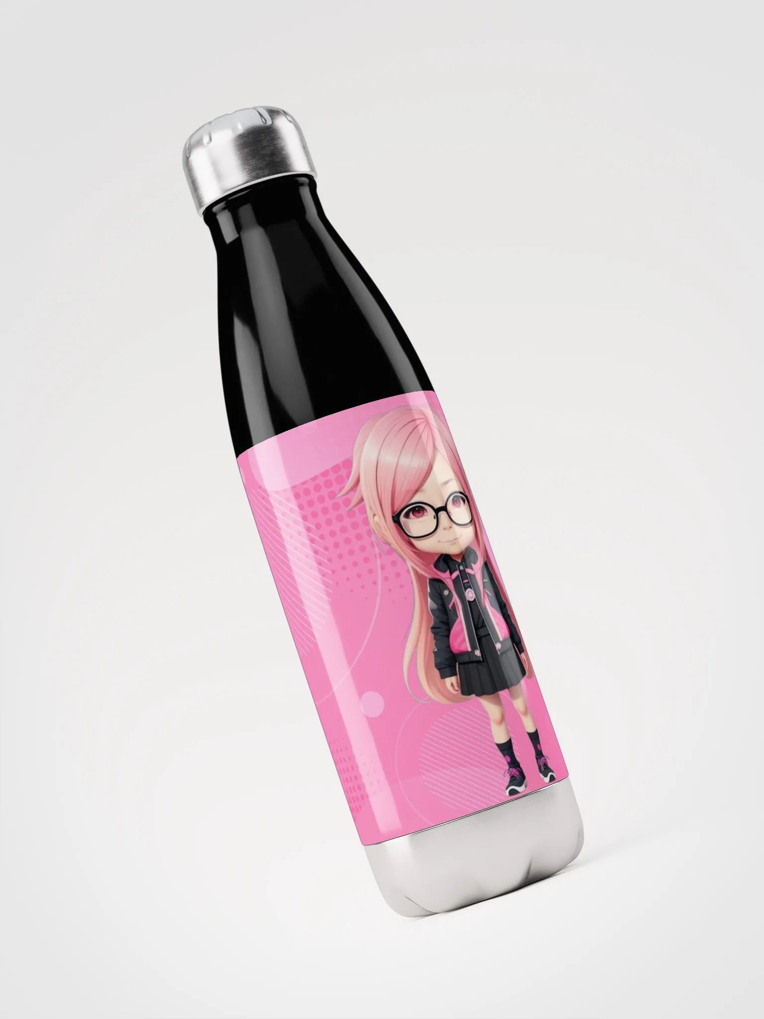 (PINK CHIBI) K Stainless Steel Water Bottle product image (3)