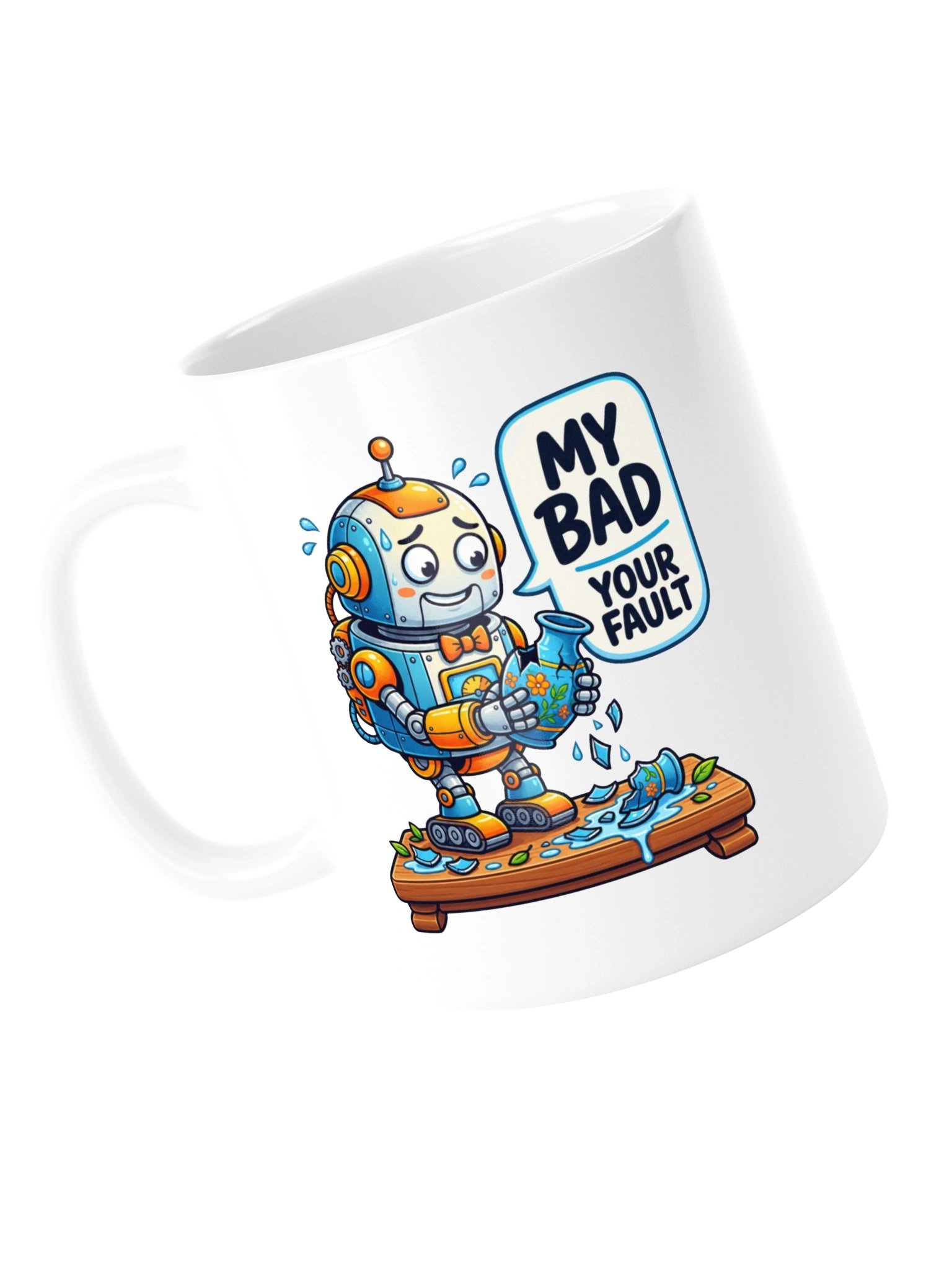 My Bad Your Fault Robot Coffee Mug product image (13)